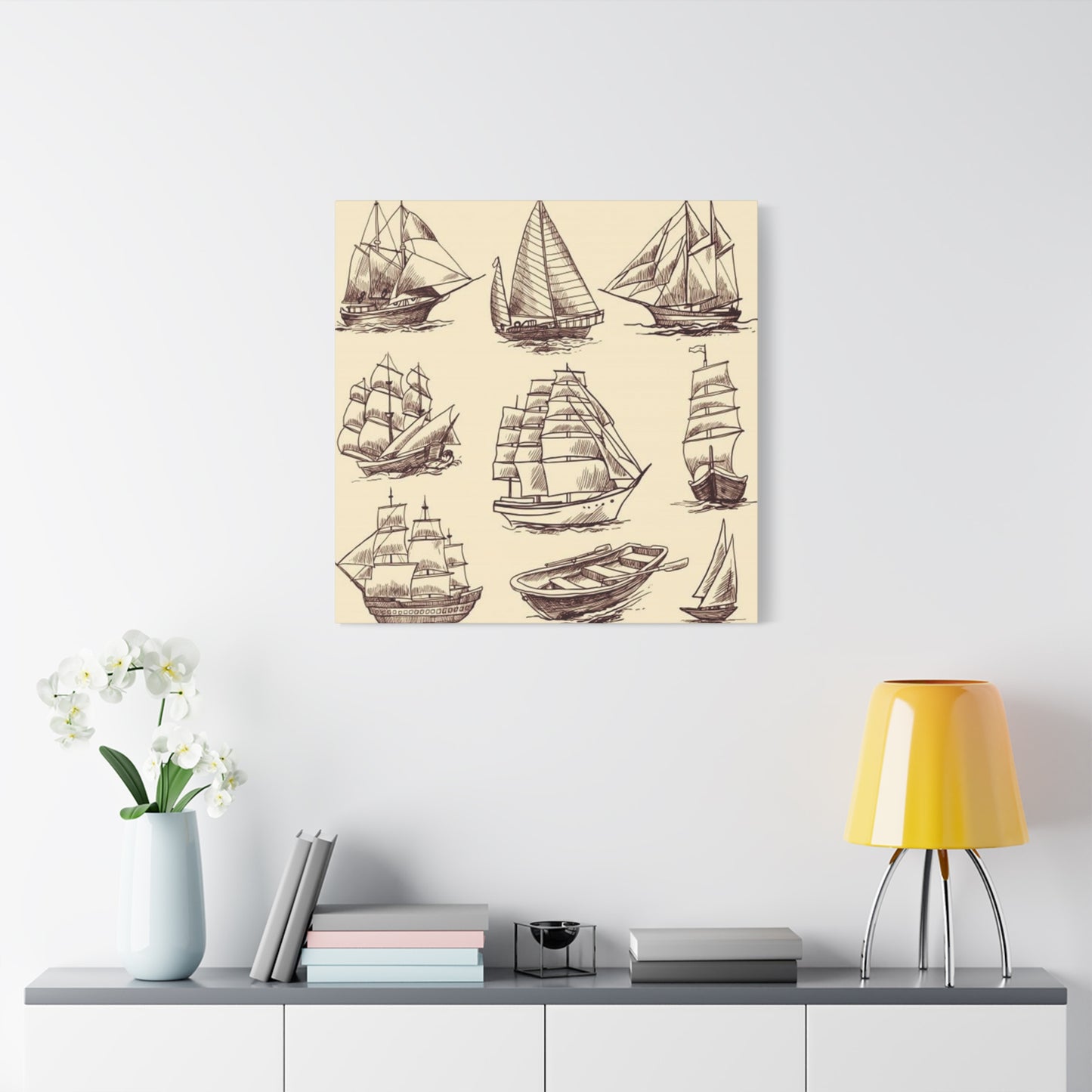 Ship Sailing Painting Wall Art & Canvas Prints