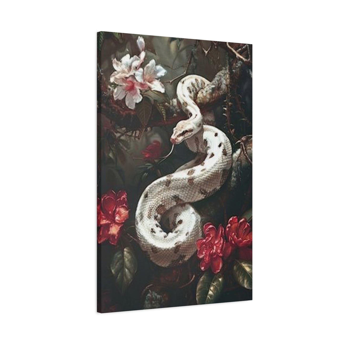 White Snake On Branch Wall Art & Canvas Prints