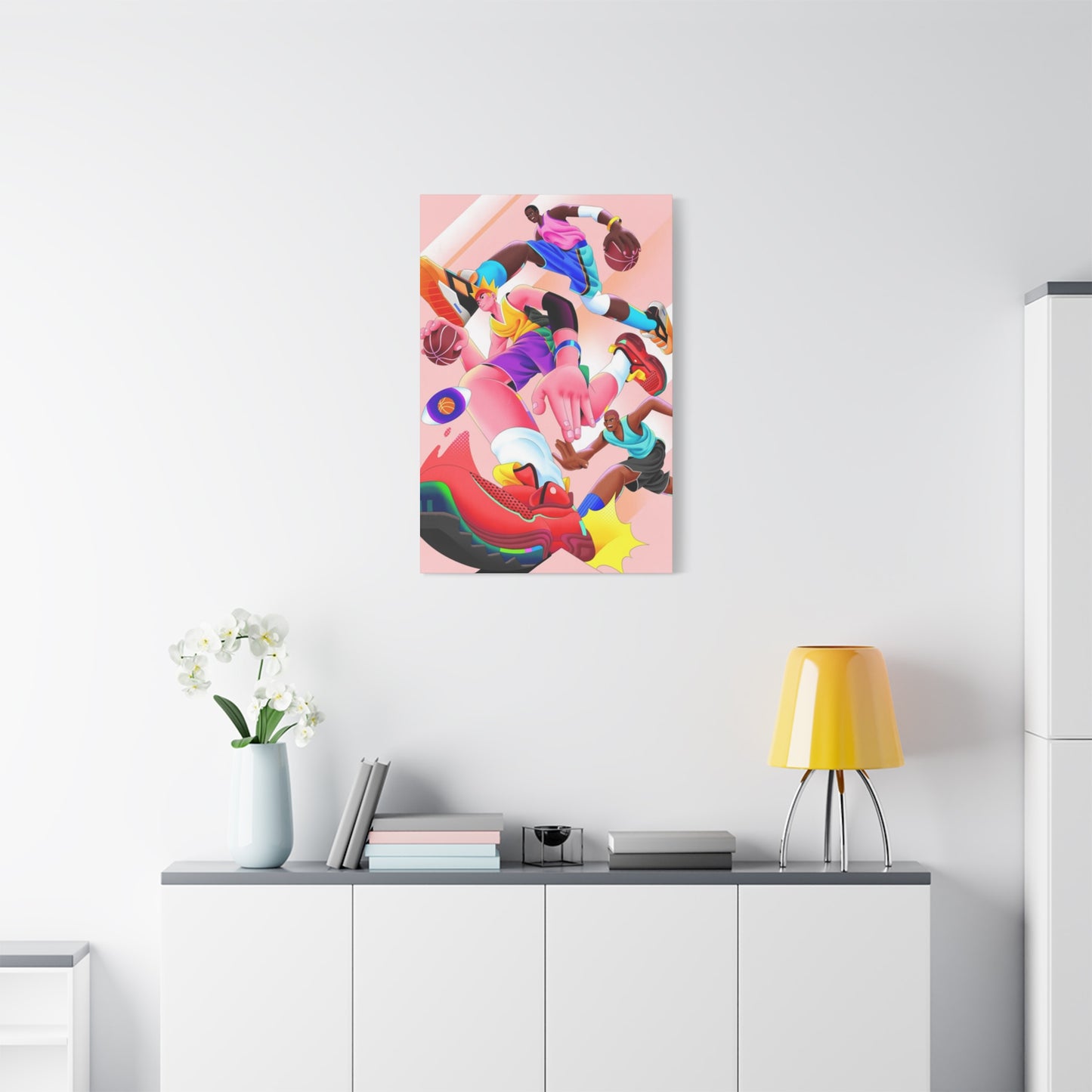 Basketball Illustration Poster Wall Art & Canvas Prints