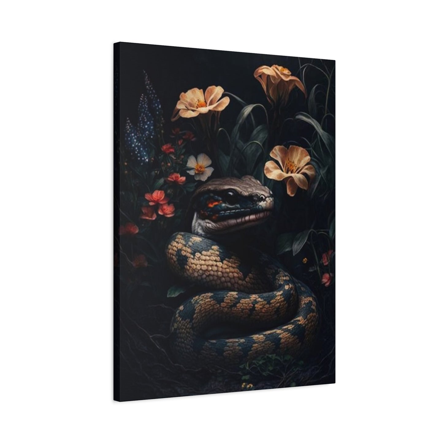 Snake With Flower Wall Art & Canvas Prints