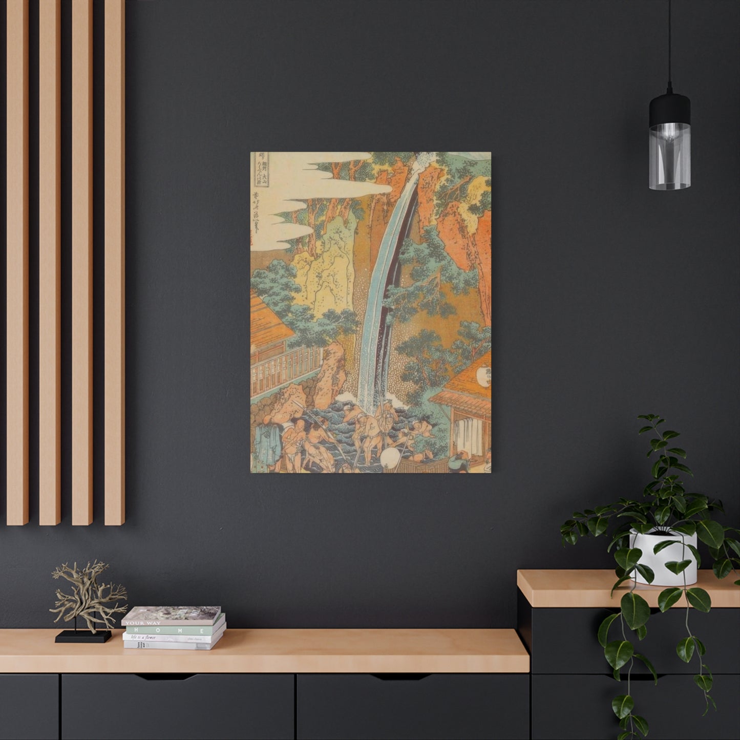 Katsushika Hokusai Roben Waterfall At Oyama An Sagami Province Wall Art & Canvas Prints