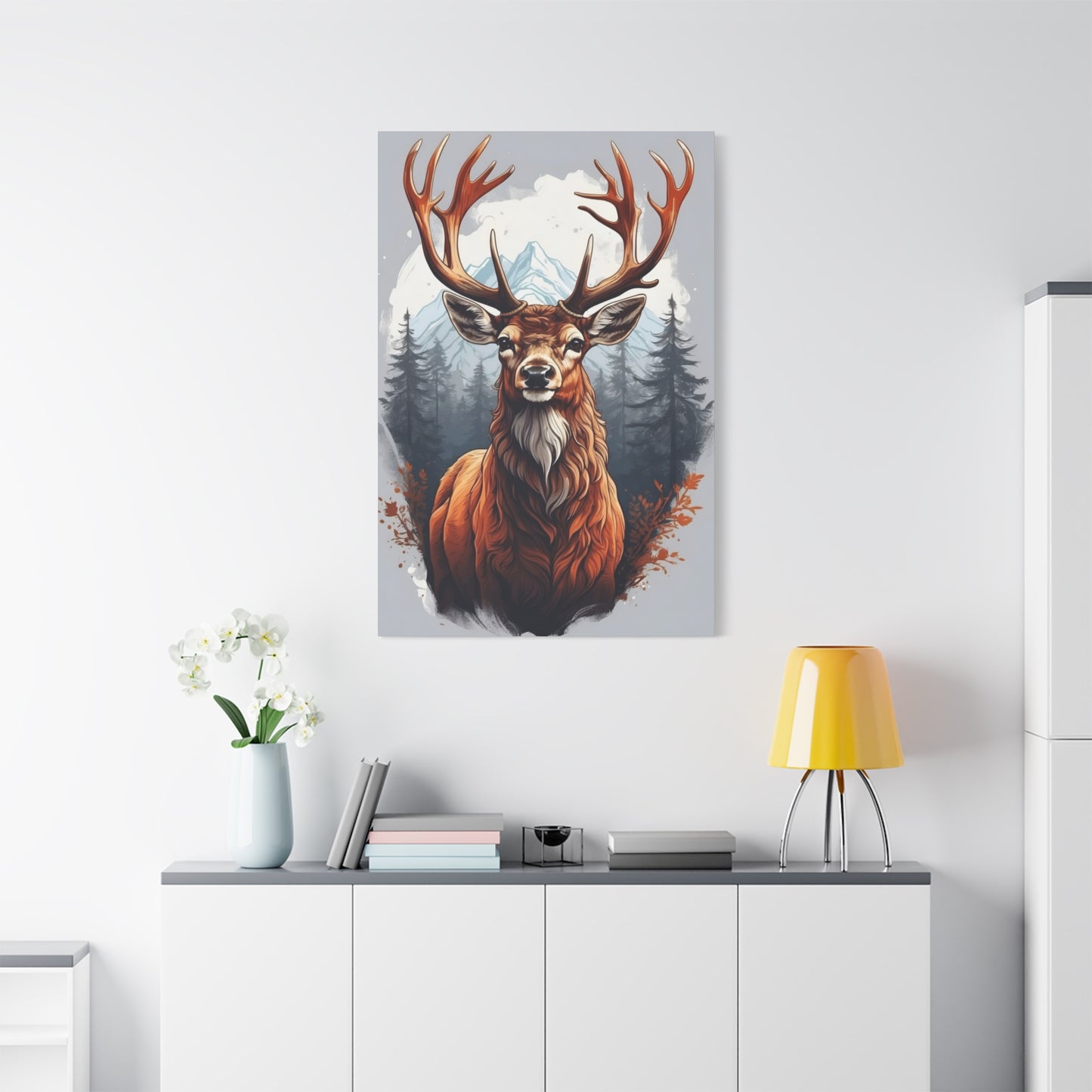 Deer With Large Antlers Wall Art & Canvas Prints