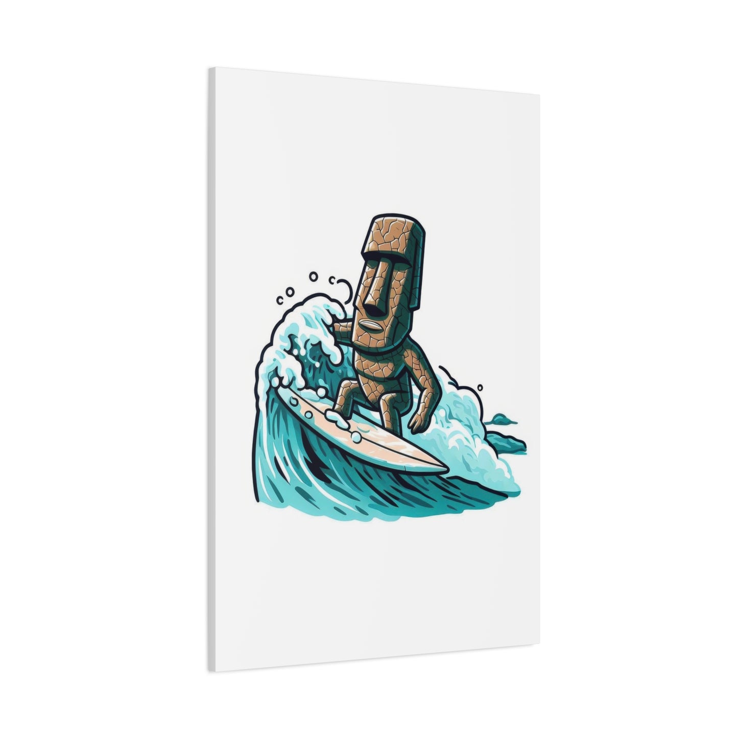 Hawaii Moai Surfing Wall Art & Canvas Prints