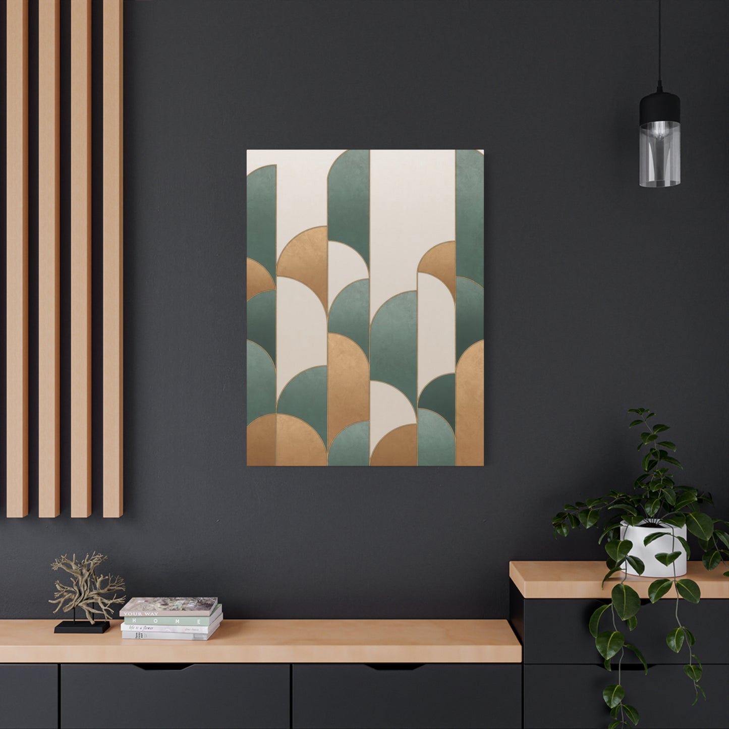 Abstract Teal Gold Opulence Wall Art & Canvas Prints