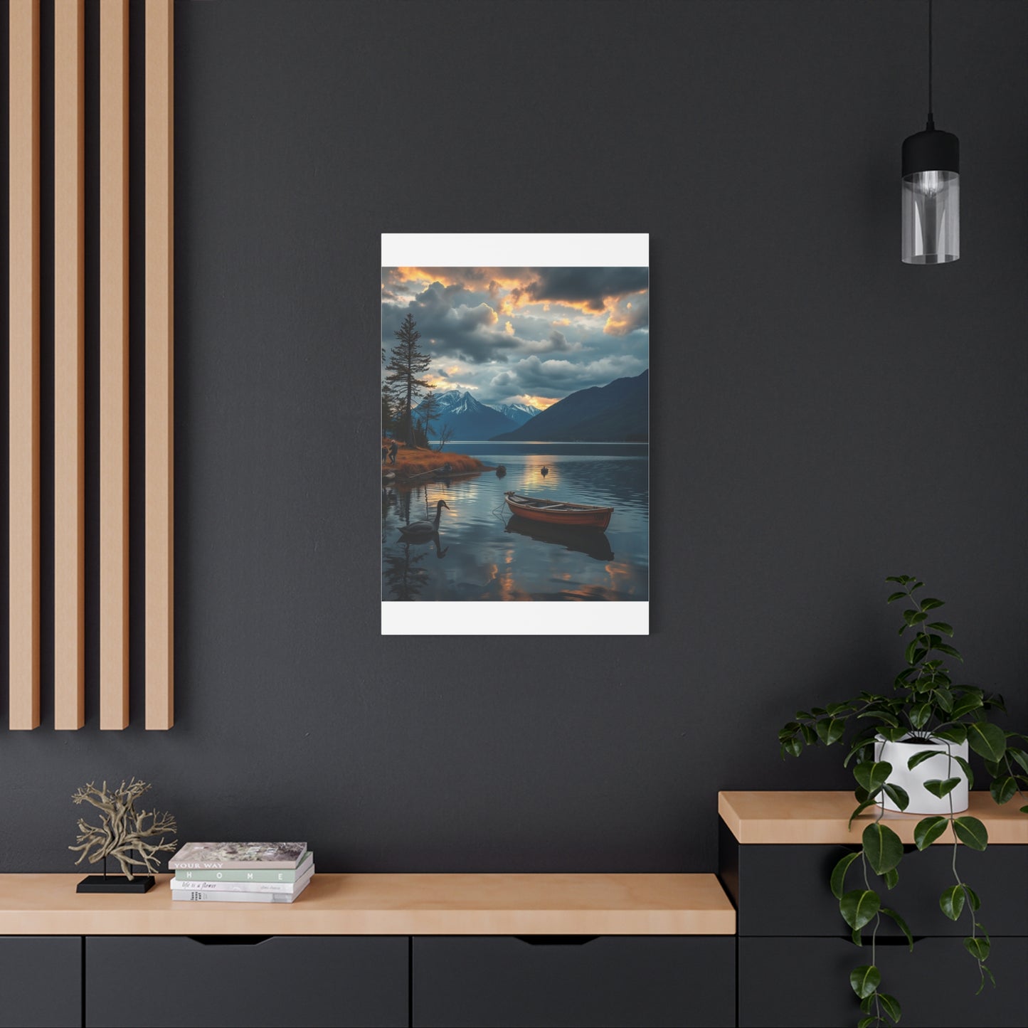 Premium Lake Canvas Print: Tranquil Waters Wall Decor