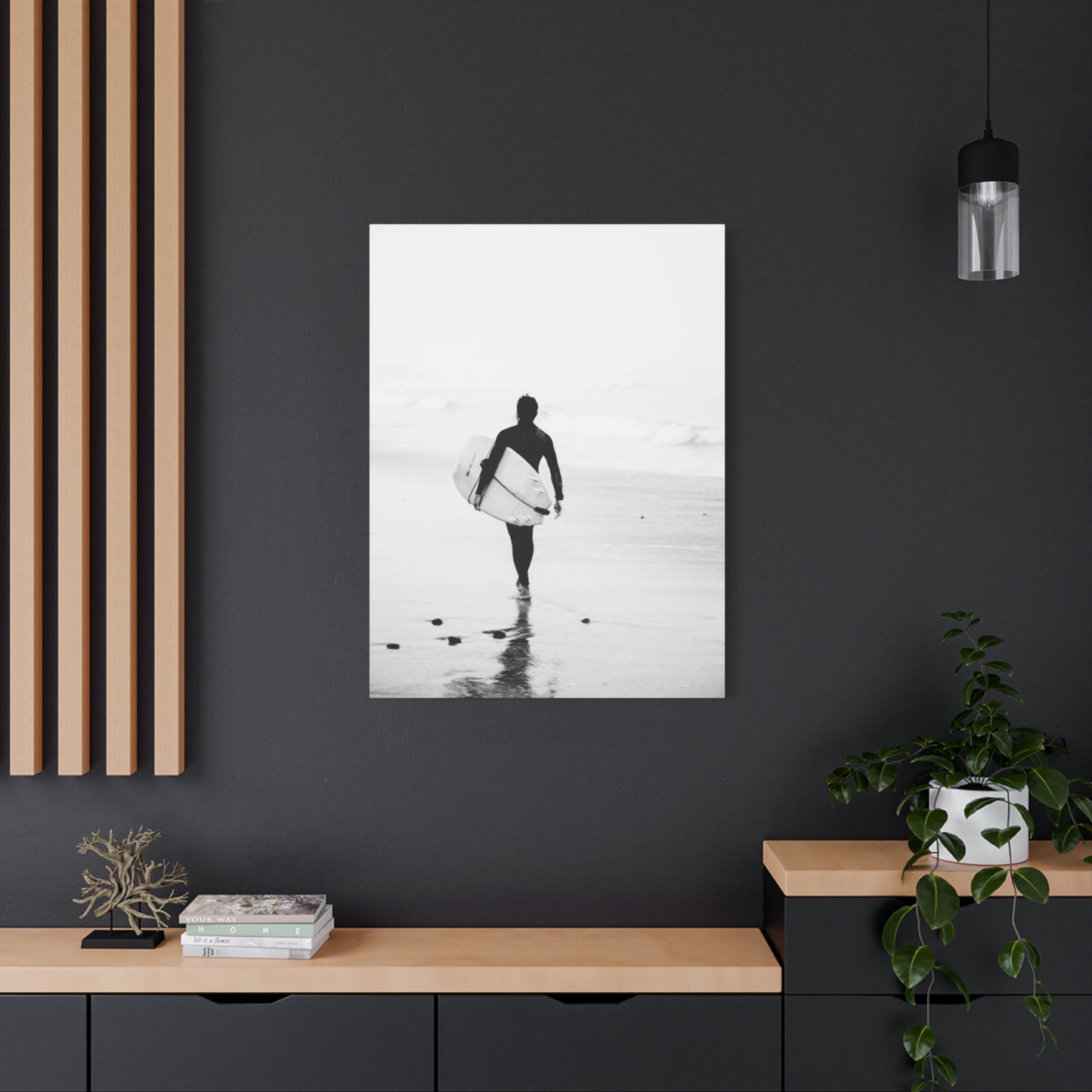 Black & White Surfing Photo Wall Art & Canvas Prints