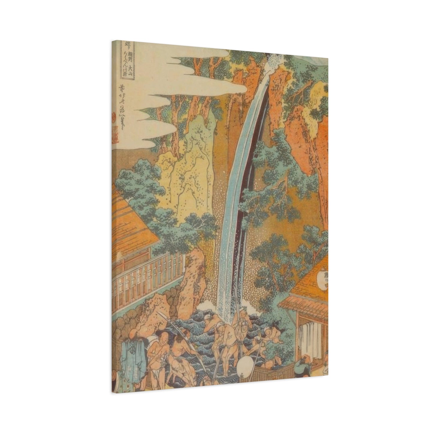 Katsushika Hokusai Roben Waterfall At Oyama An Sagami Province Wall Art & Canvas Prints
