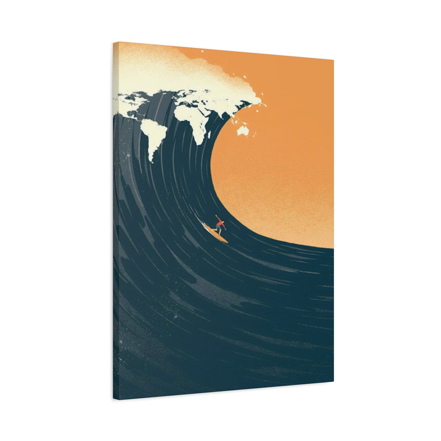 Wave Surfing Poster Wall Art & Canvas Prints
