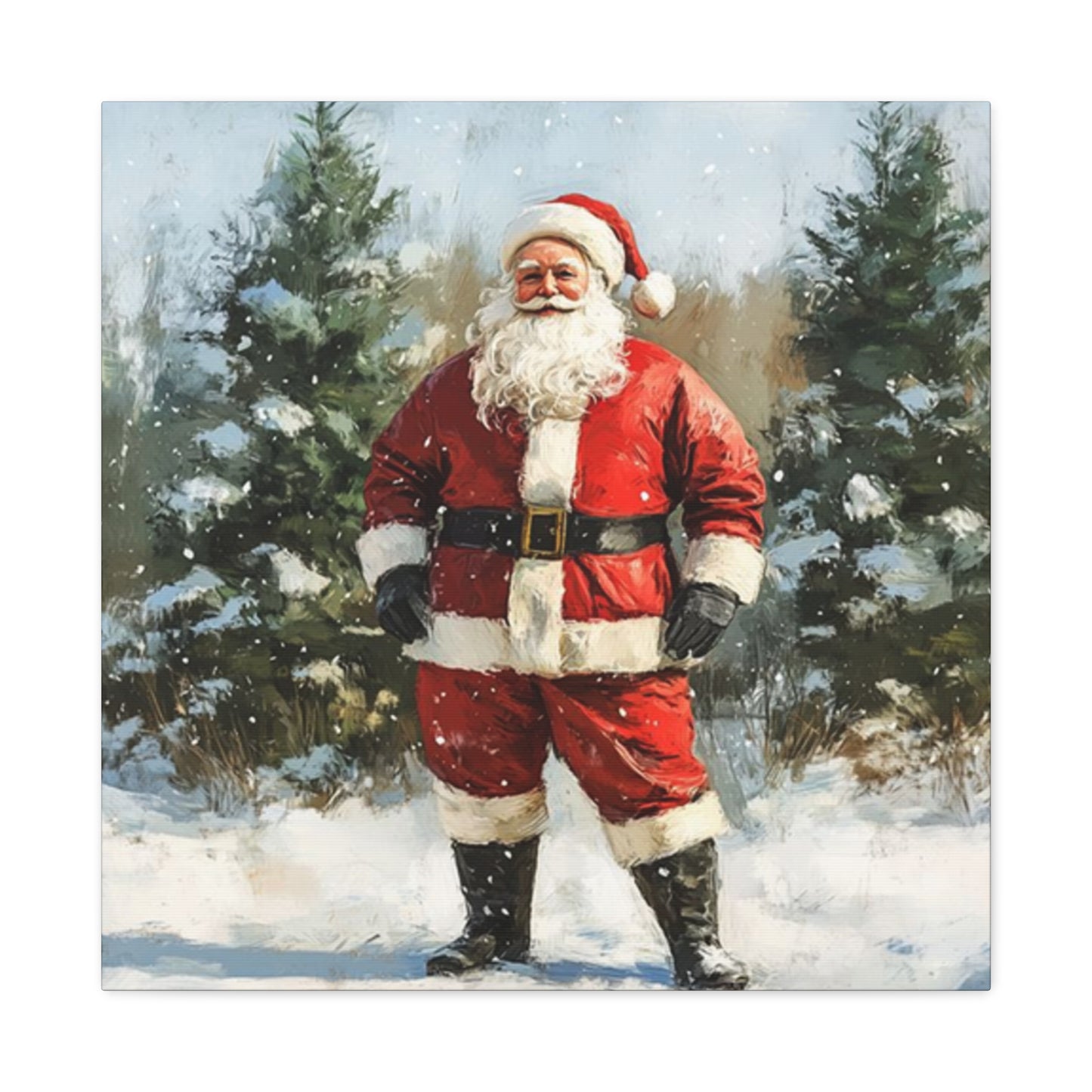 Santa Claus In Snow Wall Art & Canvas Prints