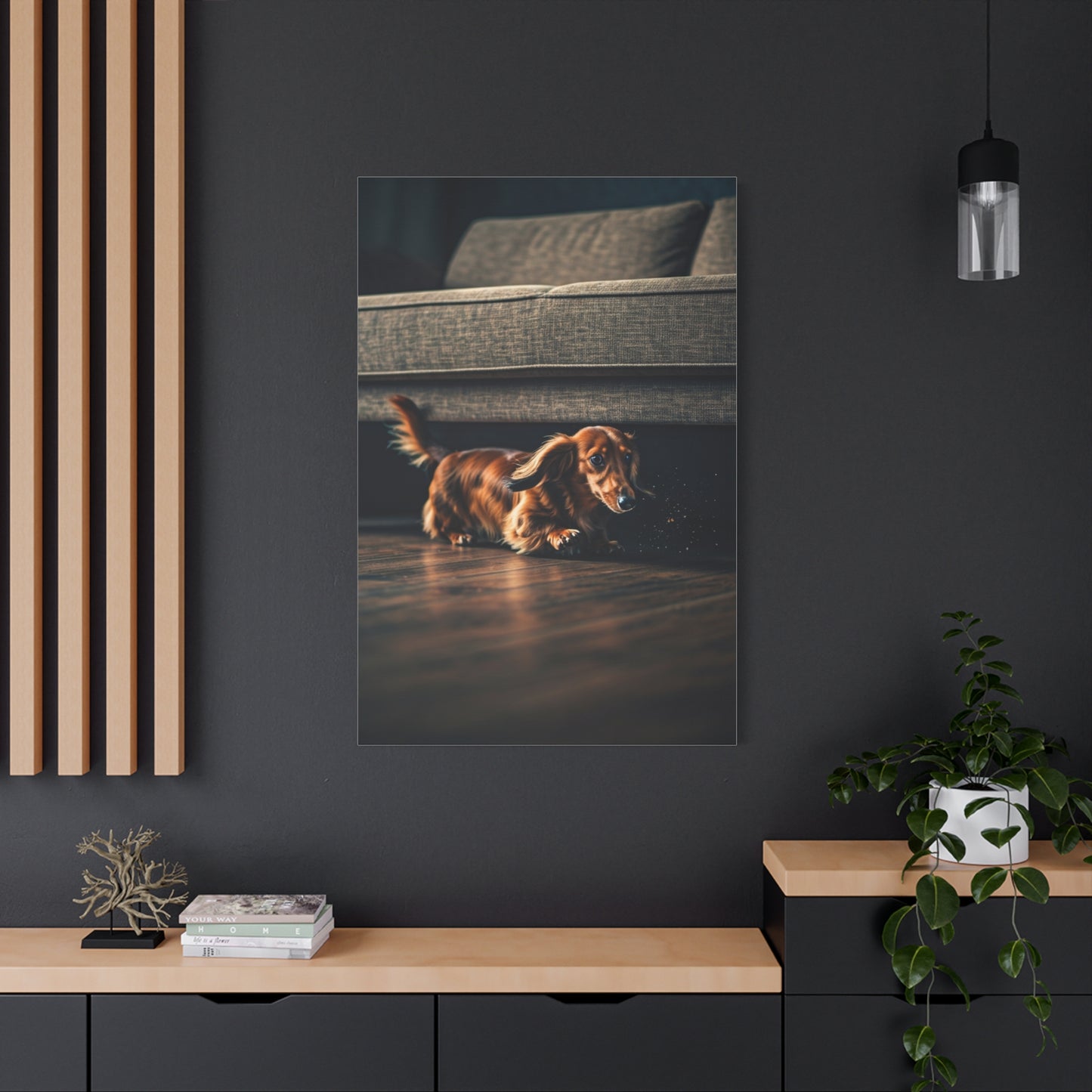 Playful Dash Dachshund Wall Art & Canvas Print