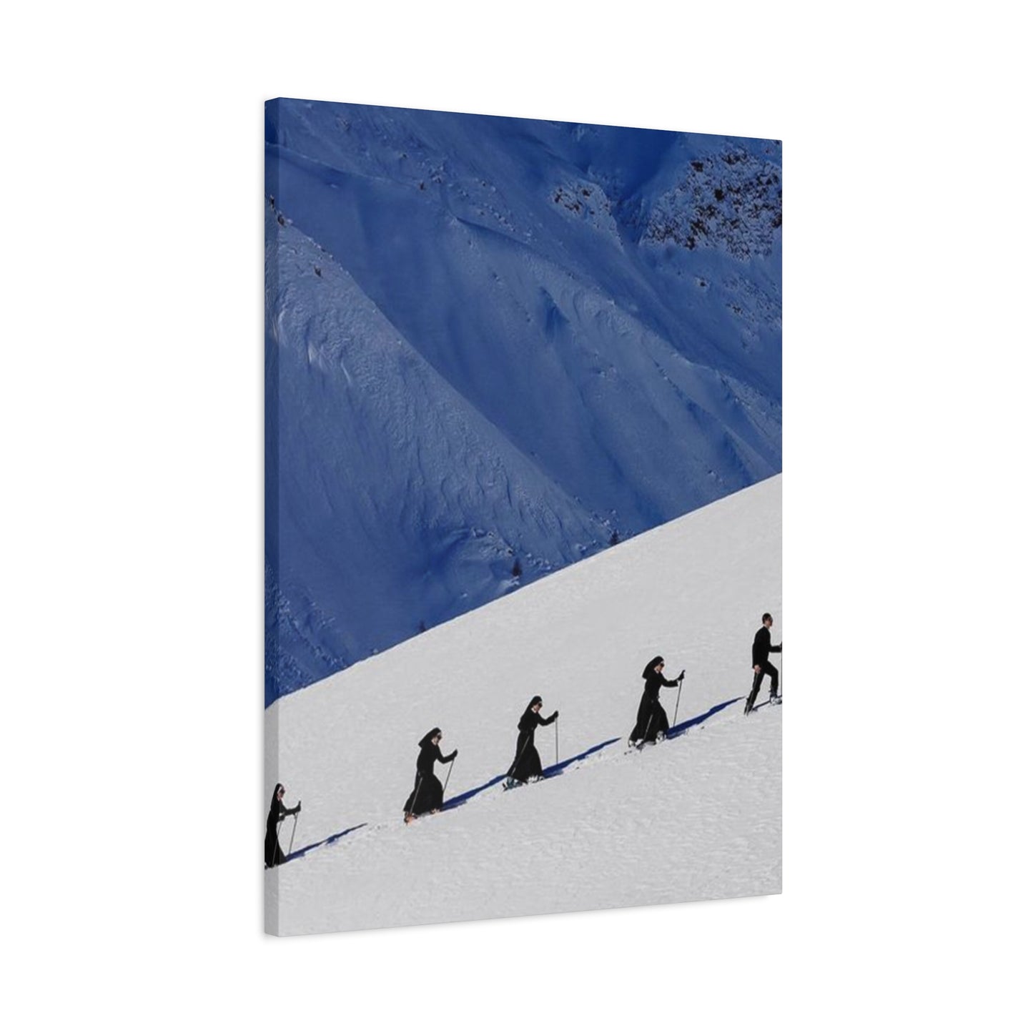 Skiing Group Poster Wall Art & Canvas Prints