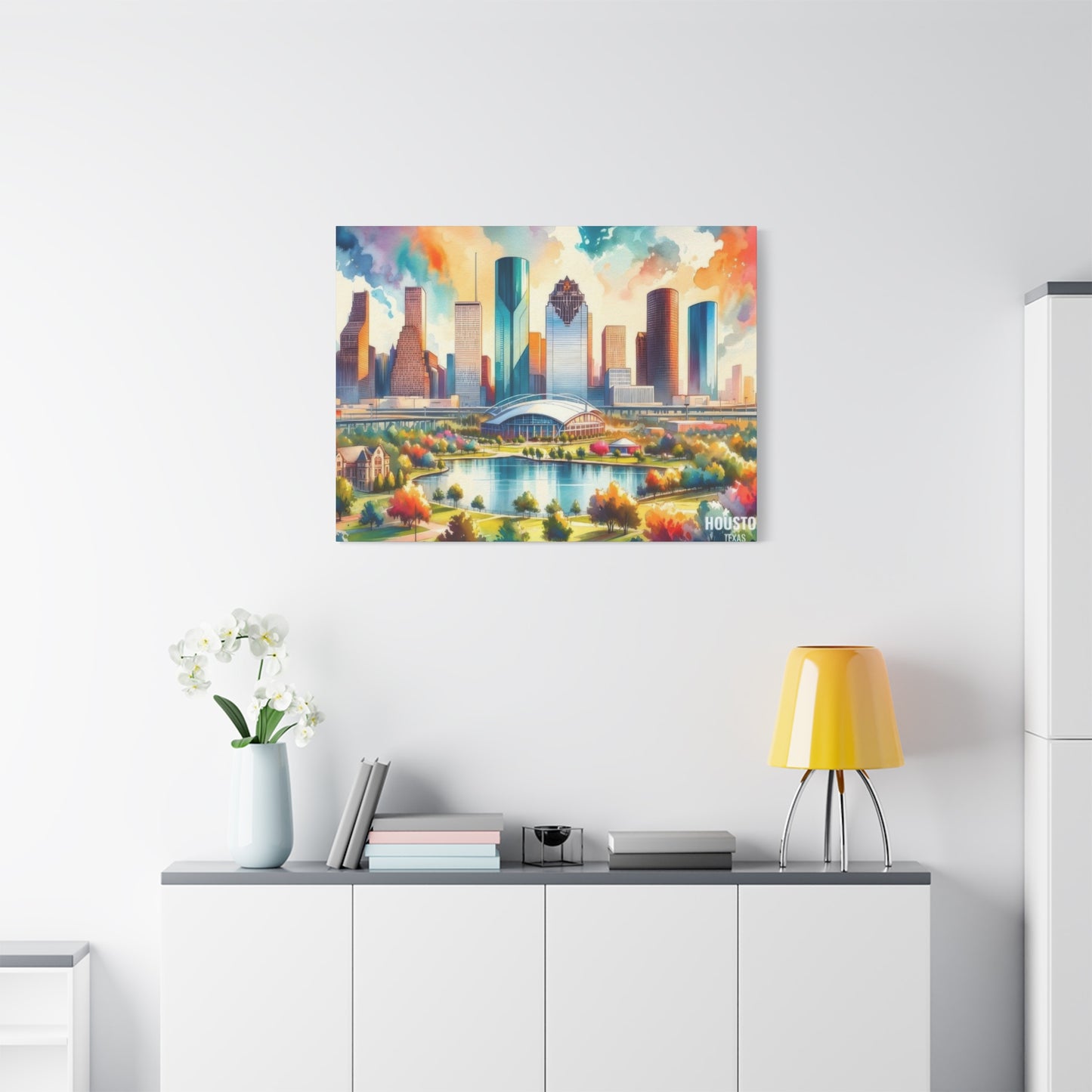 Houston Skyline Vivid Wall Art & Canvas Prints