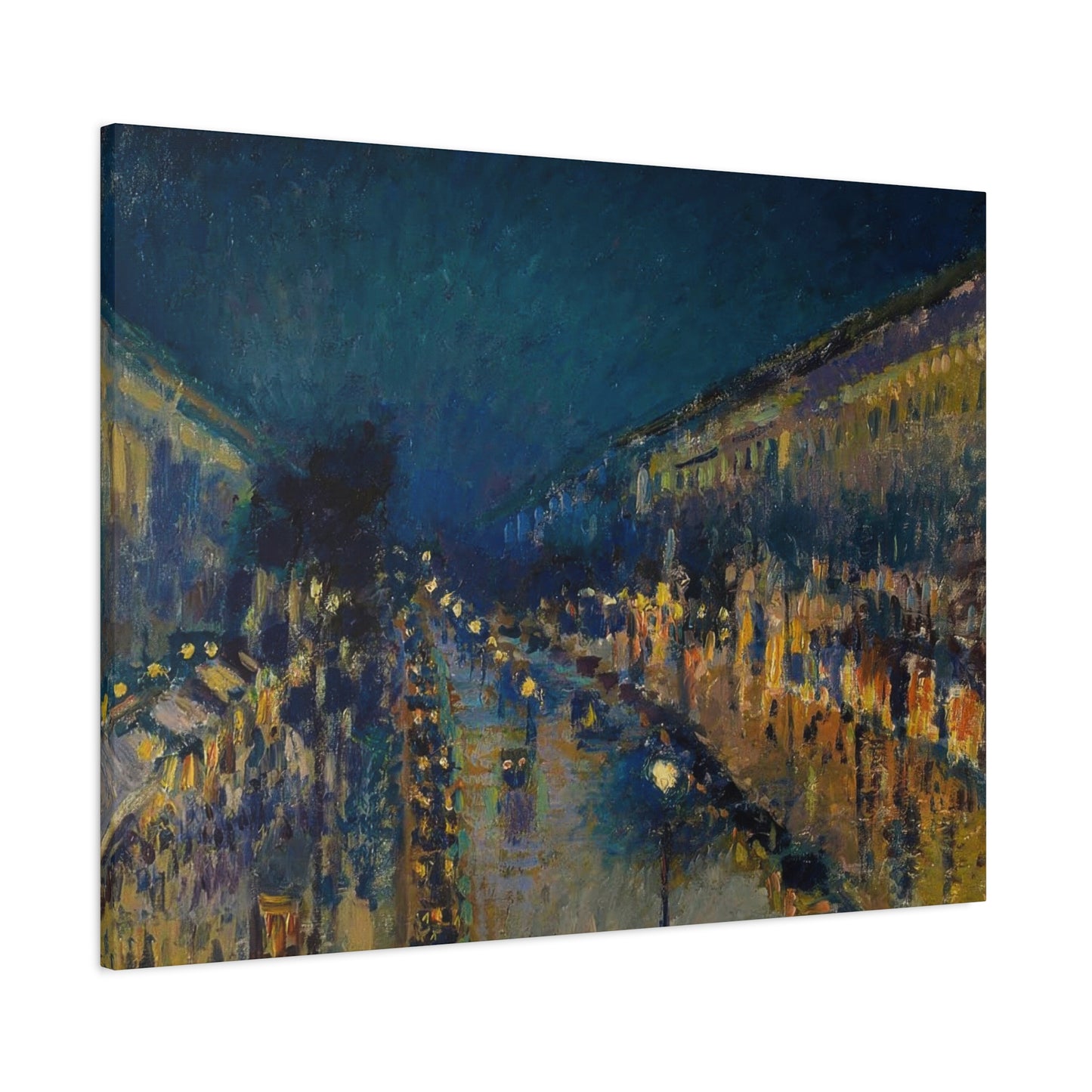 Boulevard Montmarte At Night Impression Wall Art & Canvas Prints