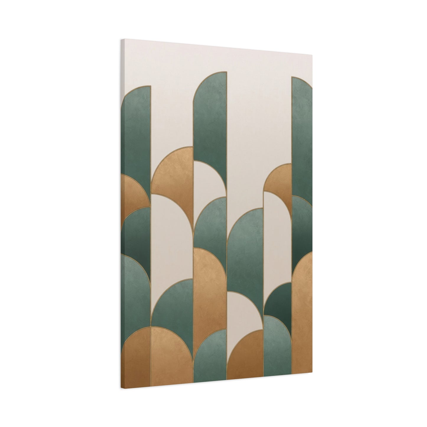 Abstract Teal Gold Opulence Wall Art & Canvas Prints
