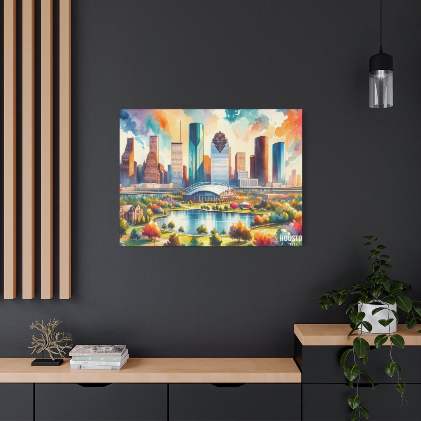 Houston Skyline Vivid Wall Art & Canvas Prints
