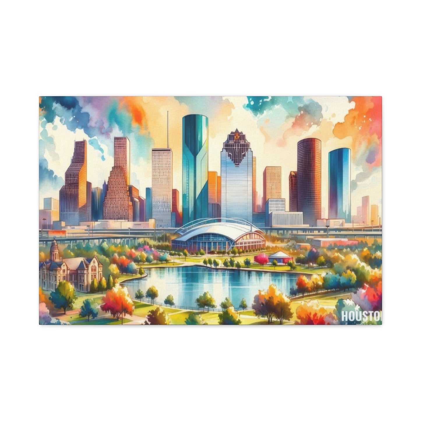 Houston Skyline Vivid Wall Art & Canvas Prints