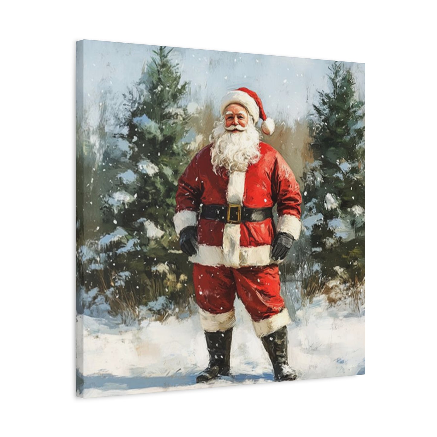 Santa Claus In Snow Wall Art & Canvas Prints