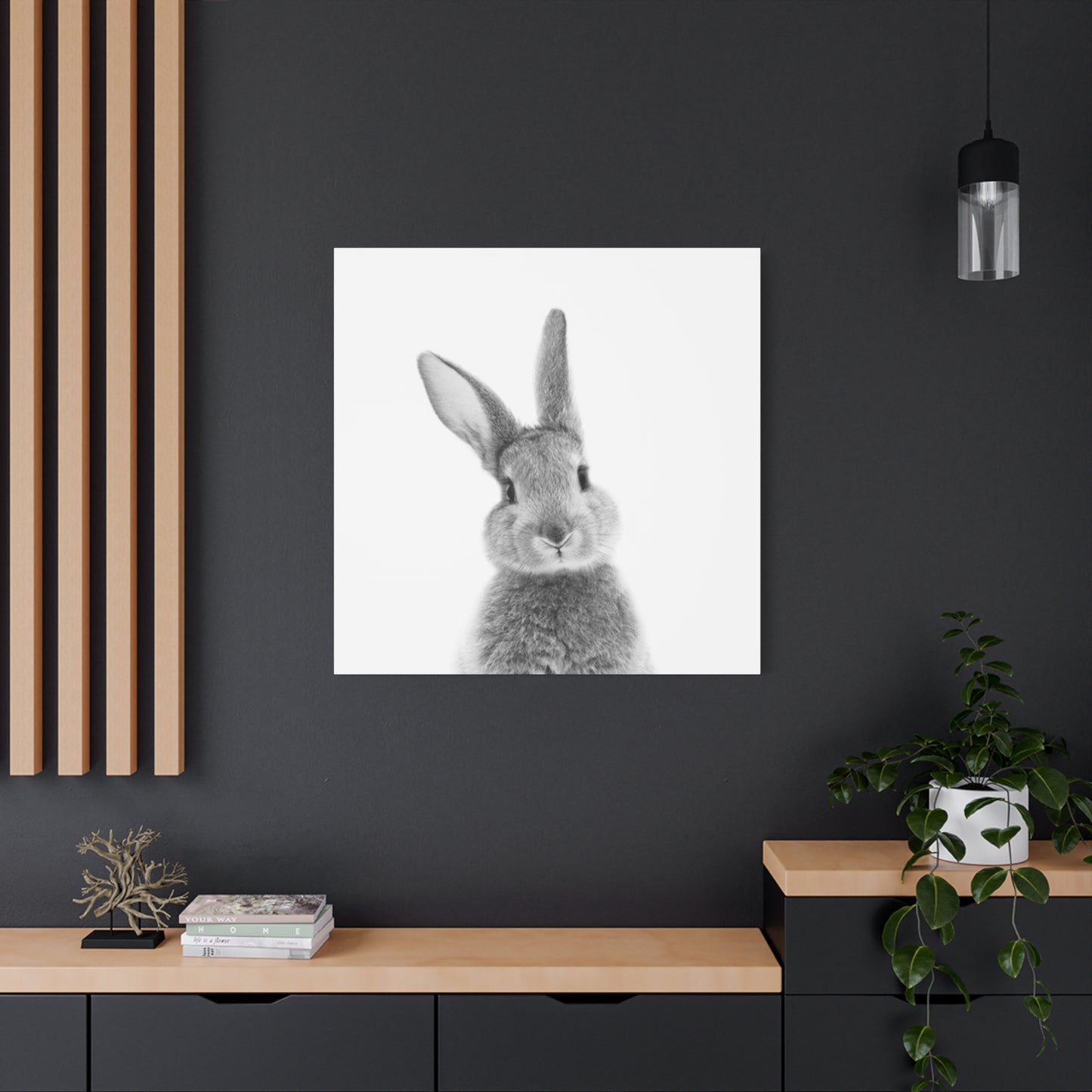Black And White Rabbit Wall Art & Canvas Prints