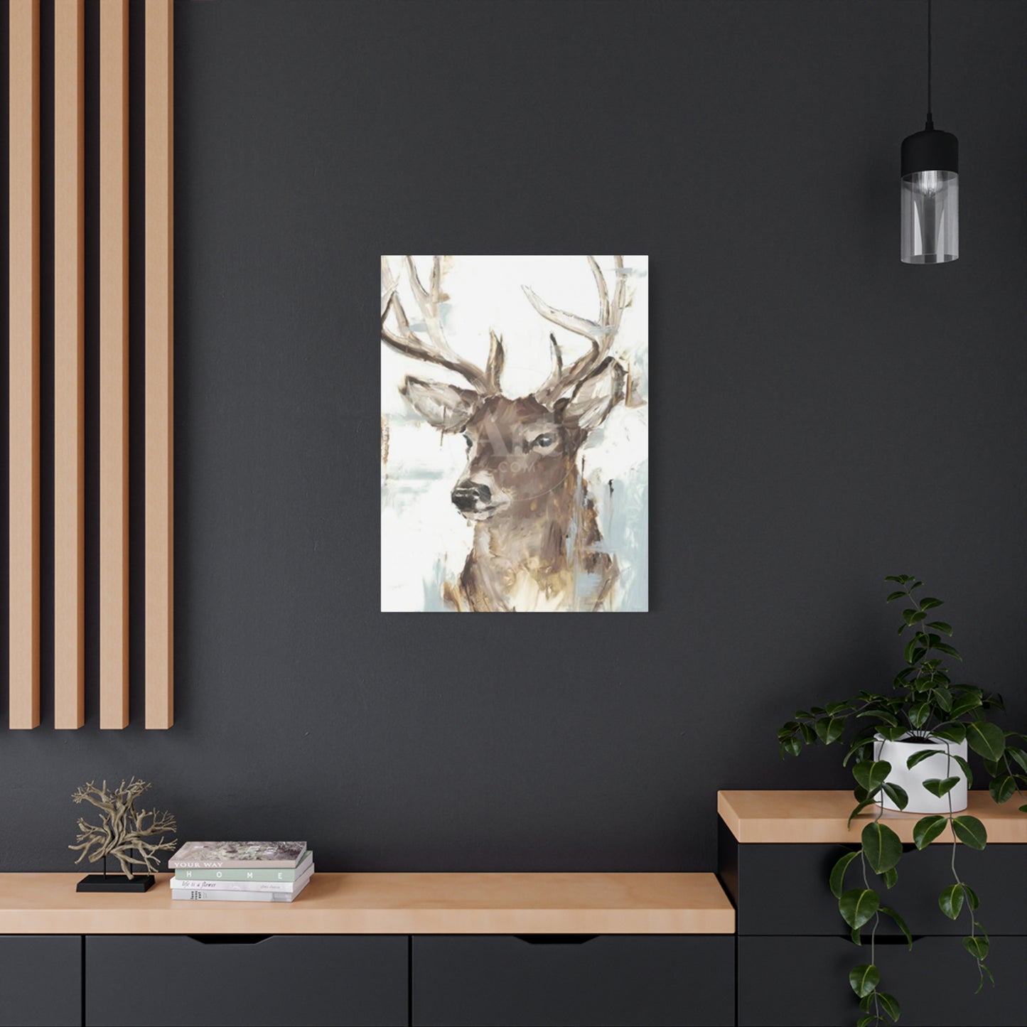 Reindeer Painting Wall Art & Canvas Prints