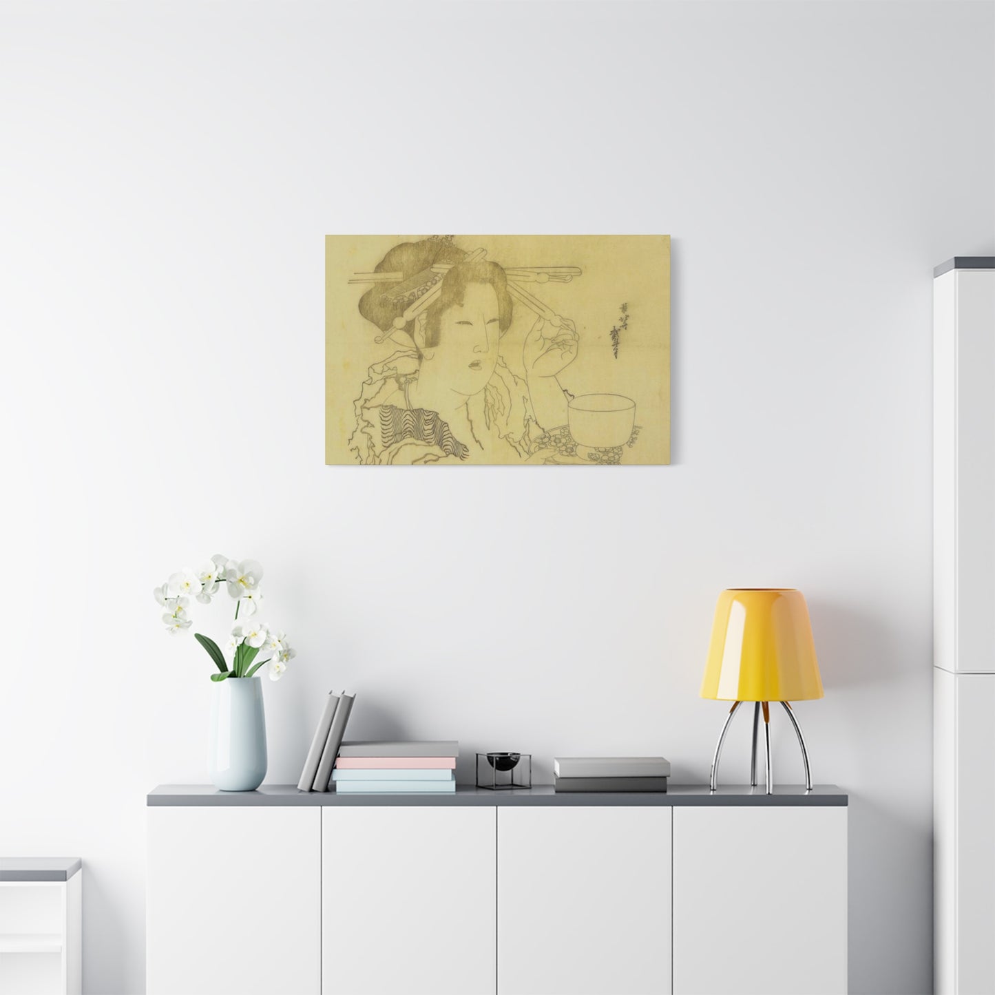 Katsushika Hokusai Woman With A Teacup Wall Art & Canvas Prints