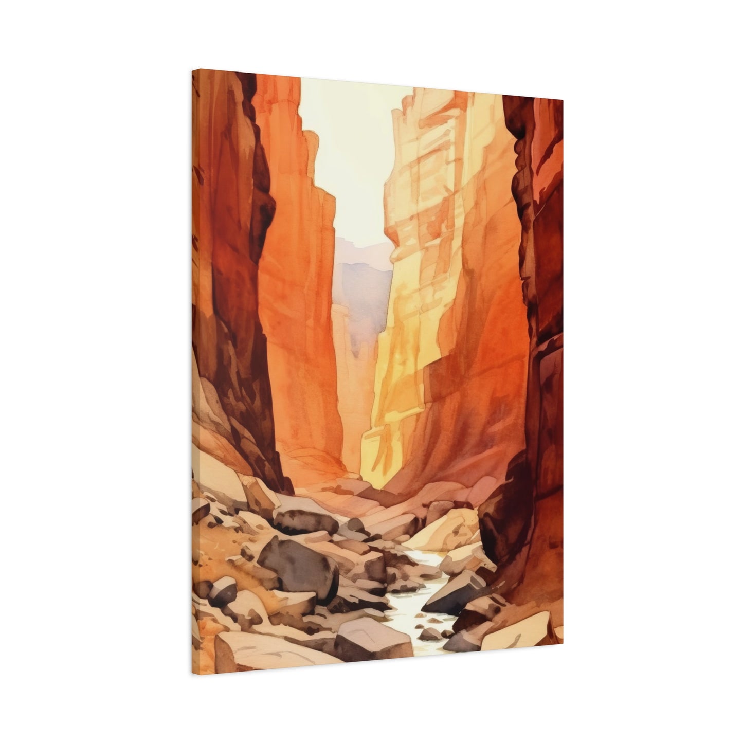 Desert Canyon Watercolor Earth Tones Wall Art & Canvas Prints