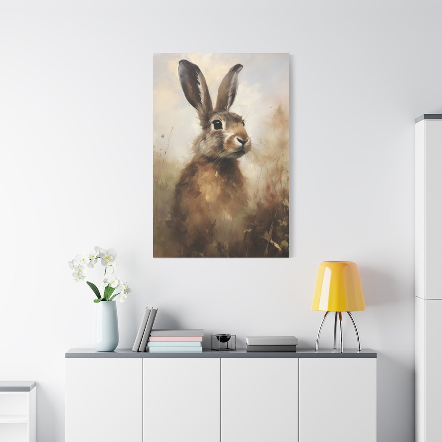Small Rabbit Painting Wall Art & Canvas Prints