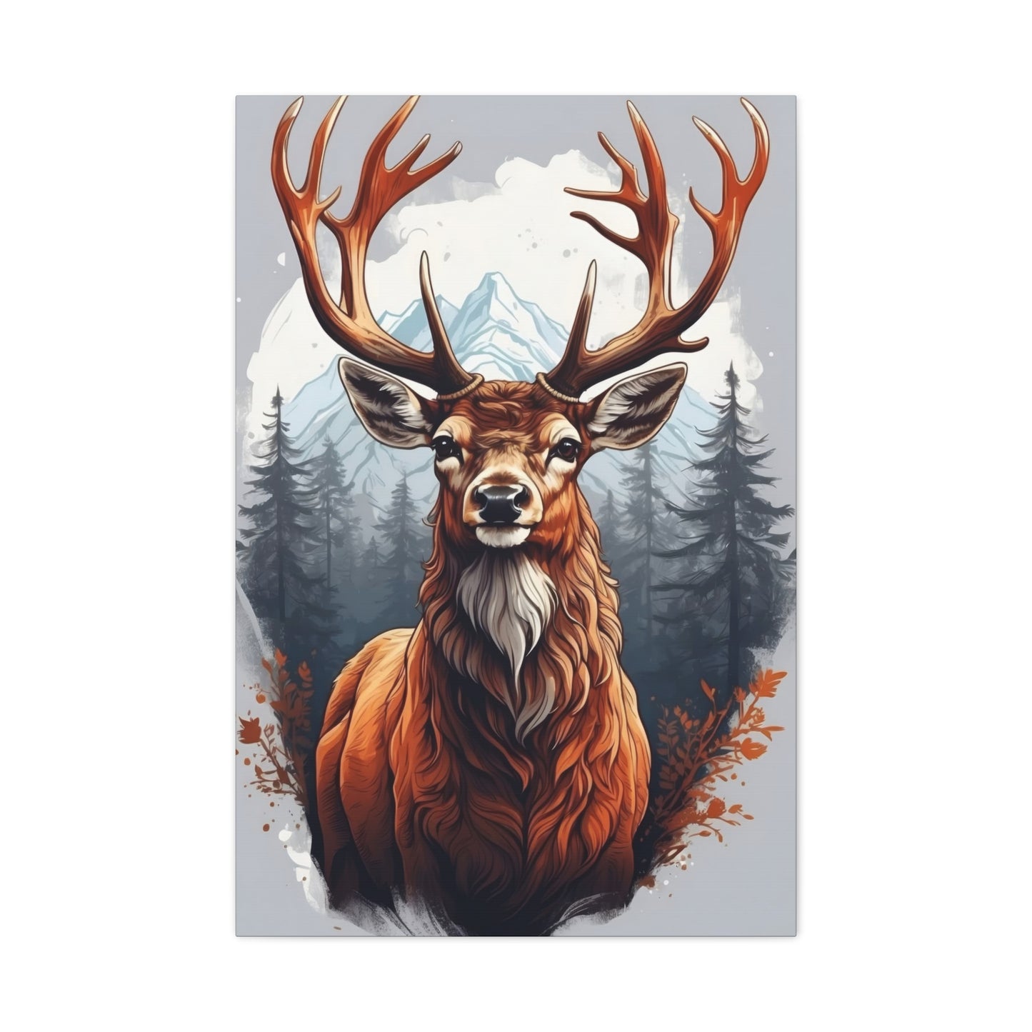 Deer With Large Antlers Wall Art & Canvas Prints