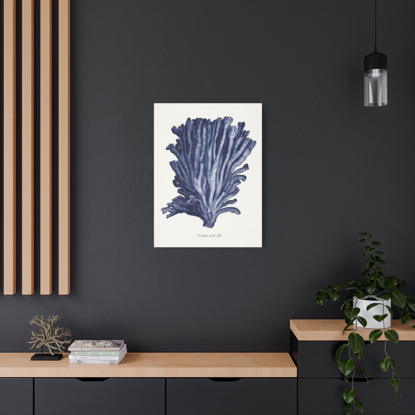 Blue Shell Stem Painting Wall Art & Canvas Prints