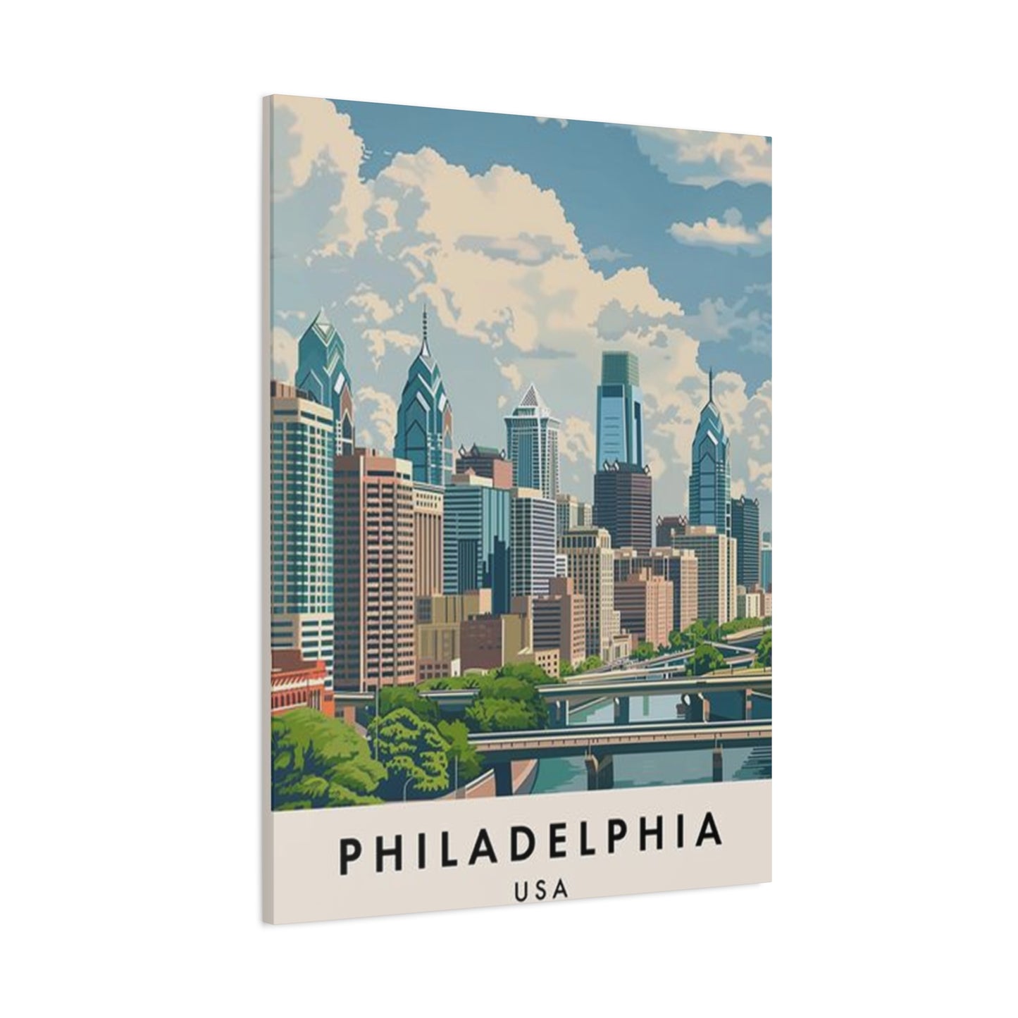 Bright Sunny Day In Philadelphia Wall Art & Canvas Prints
