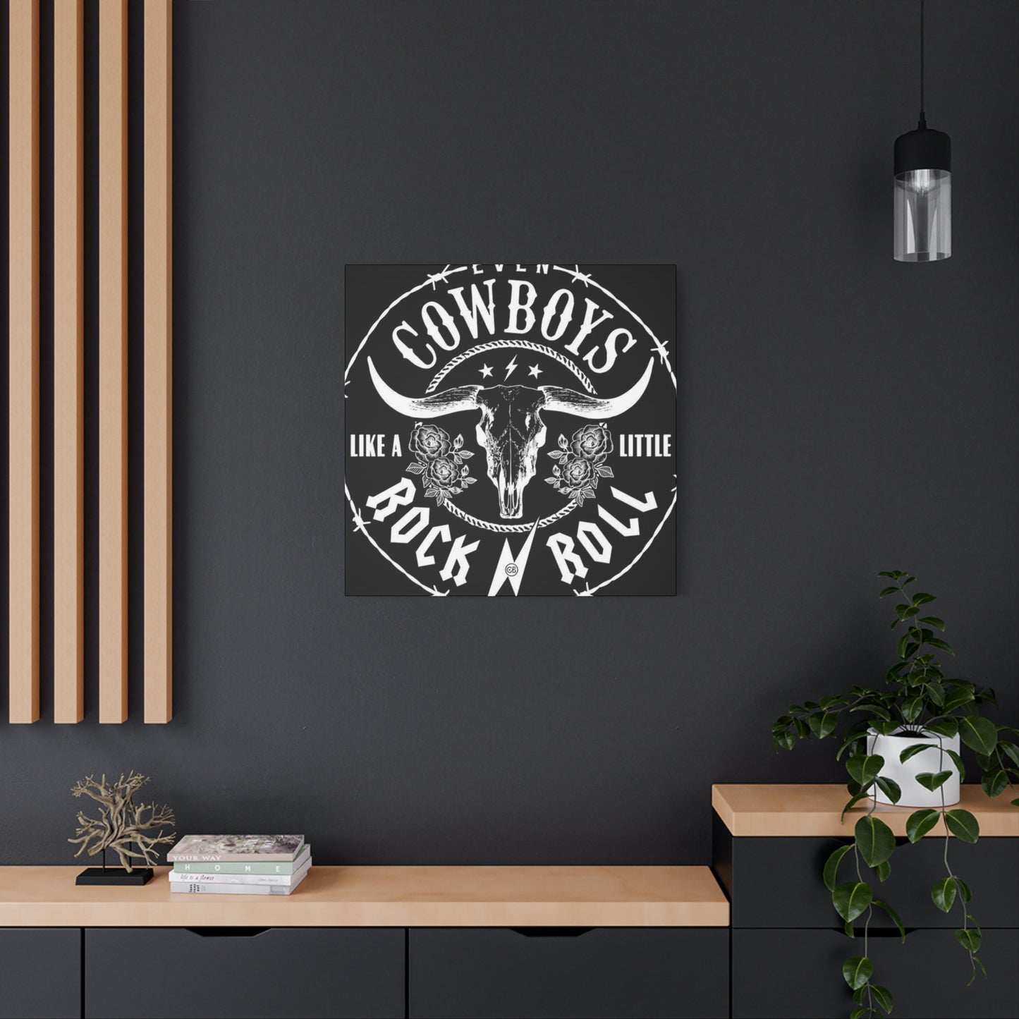 Cowboy Rock N Roll Poster Wall Art & Canvas Prints