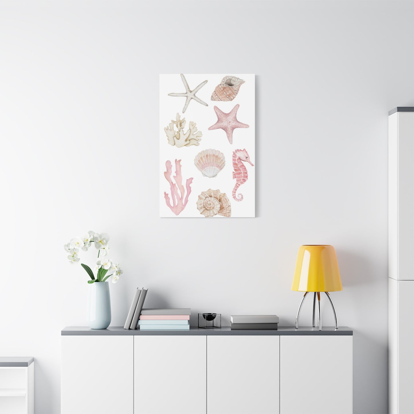 Beautiful Pink Shell Shape Poster Wall Art & Canvas Prints