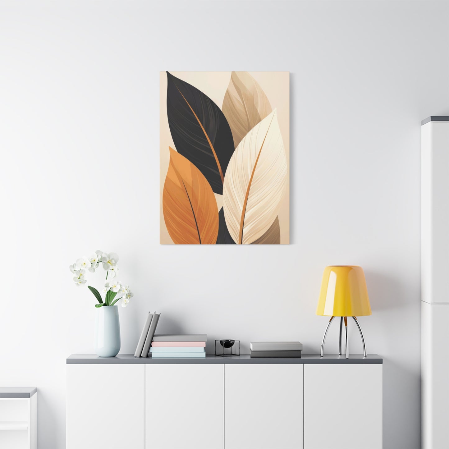 Warm Dark Leaves Deco Wall Art & Canvas Prints