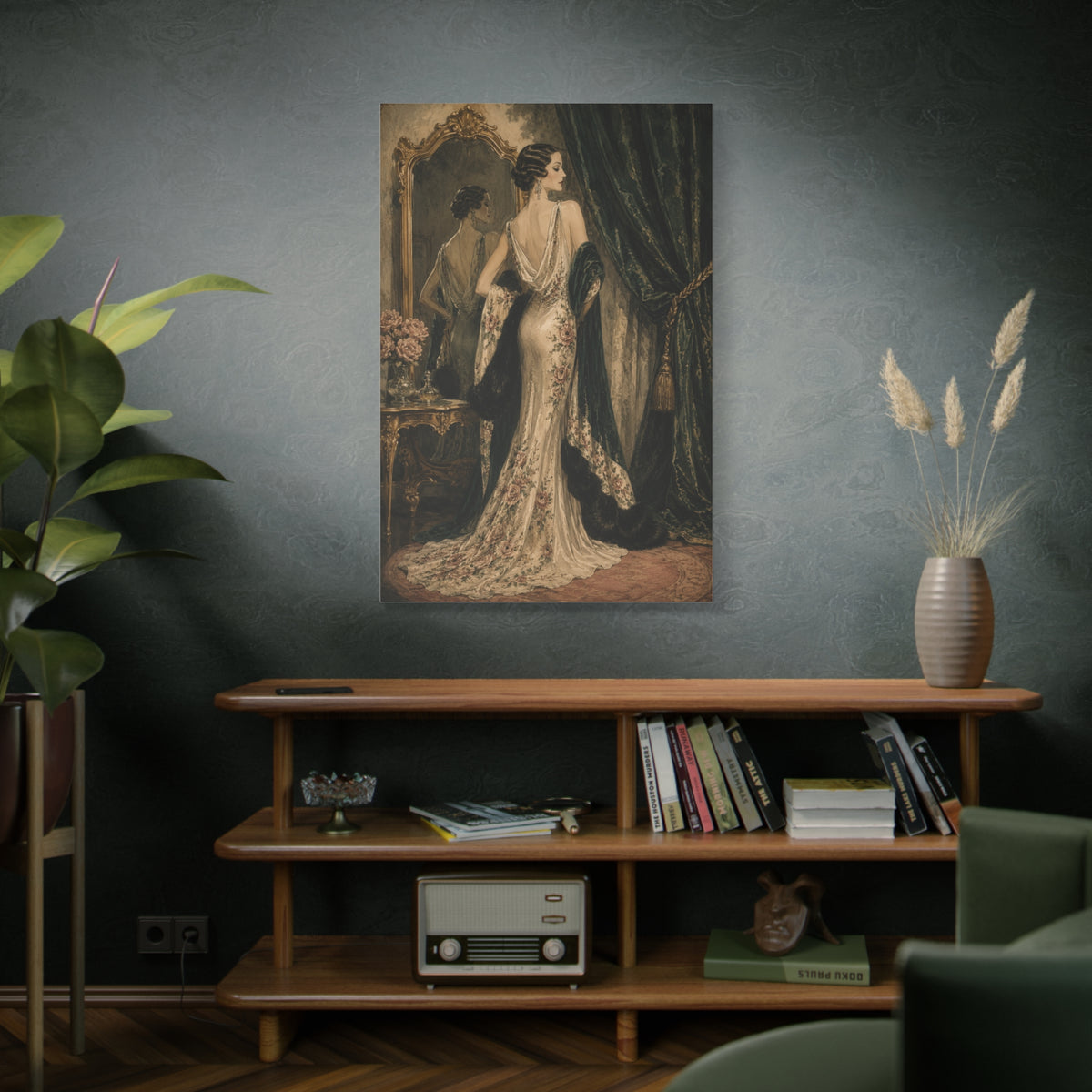 Art Deco Couture Evening Portrait Wall Art & Canvas Print