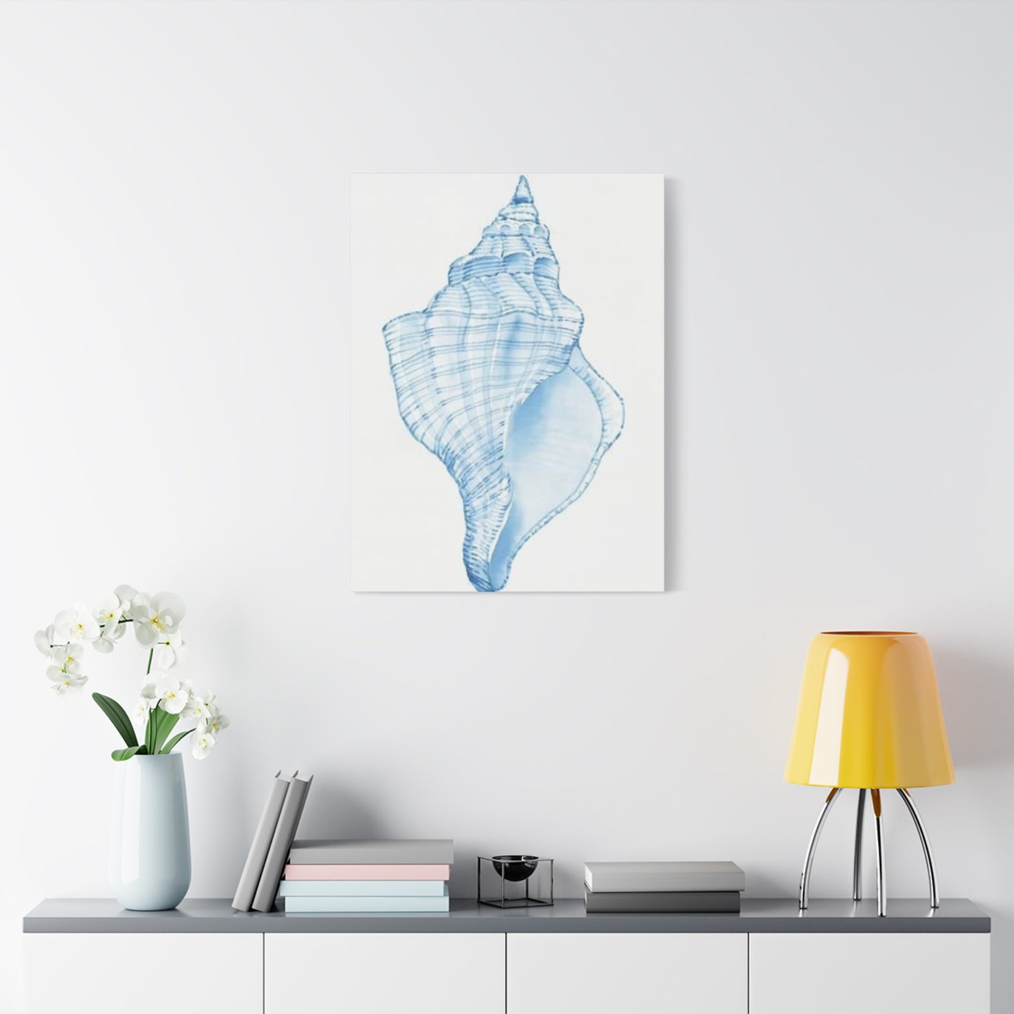 Blue Shell Drawing Wall Art & Canvas Prints