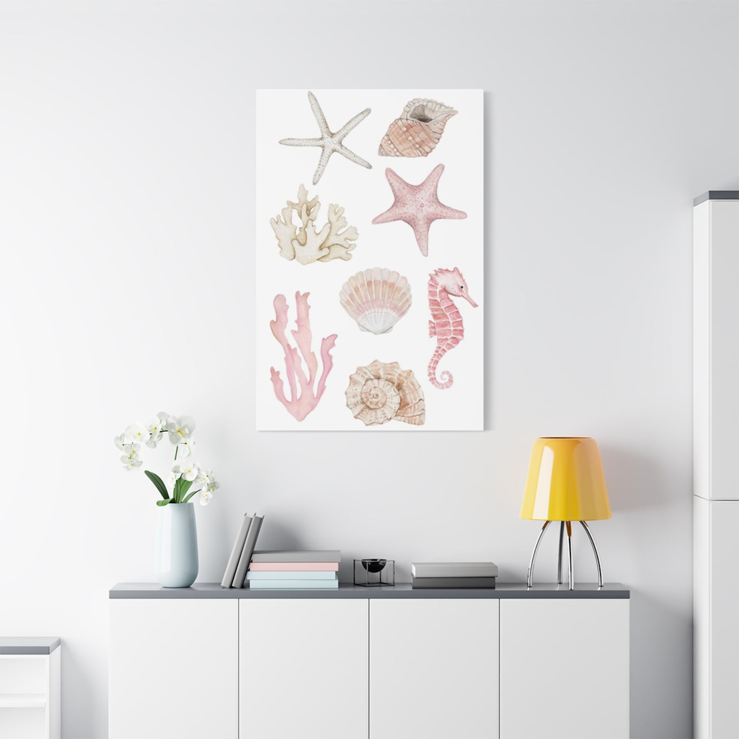 Beautiful Pink Shell Shape Poster Wall Art & Canvas Prints