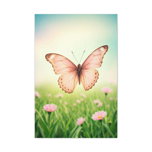 Blush Meadow Butterfly Elegance Wall Art & Canvas Prints