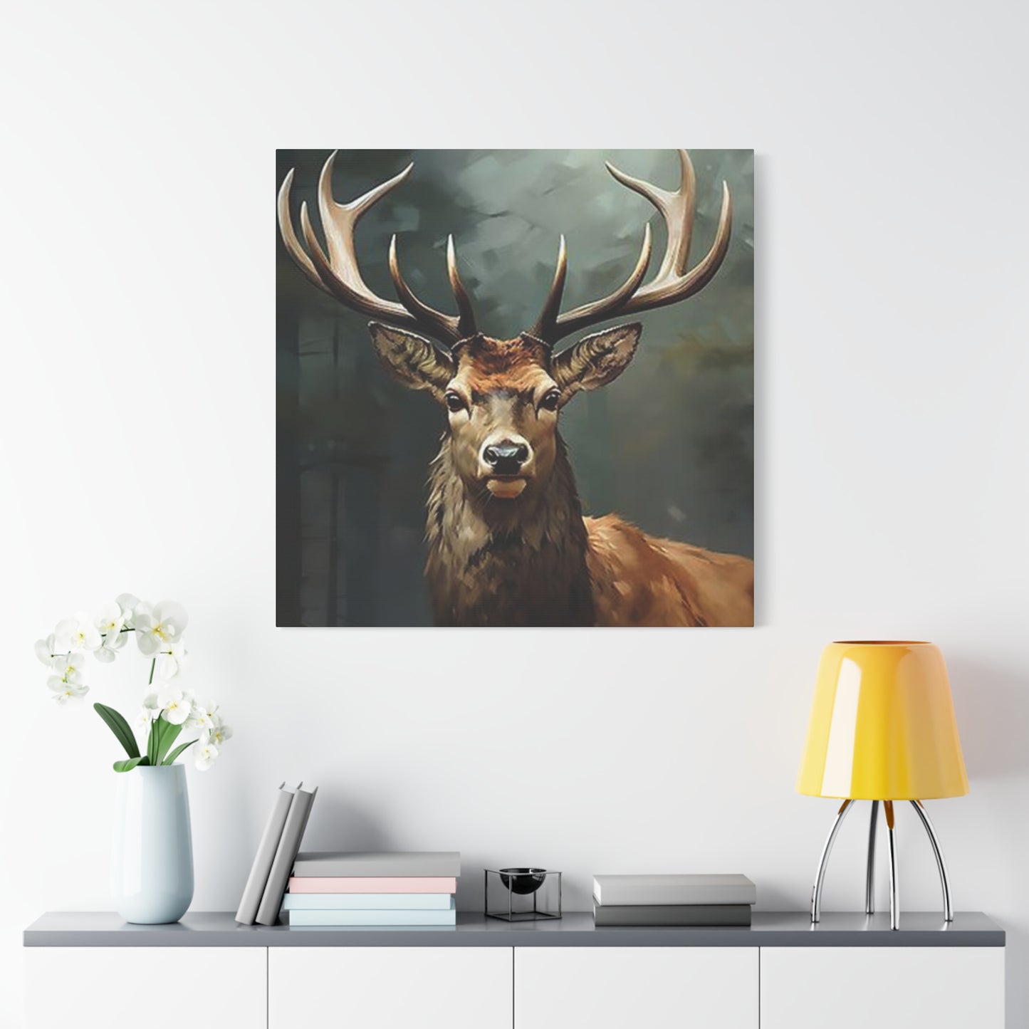 Reindeer Painting Wall Art & Canvas Prints