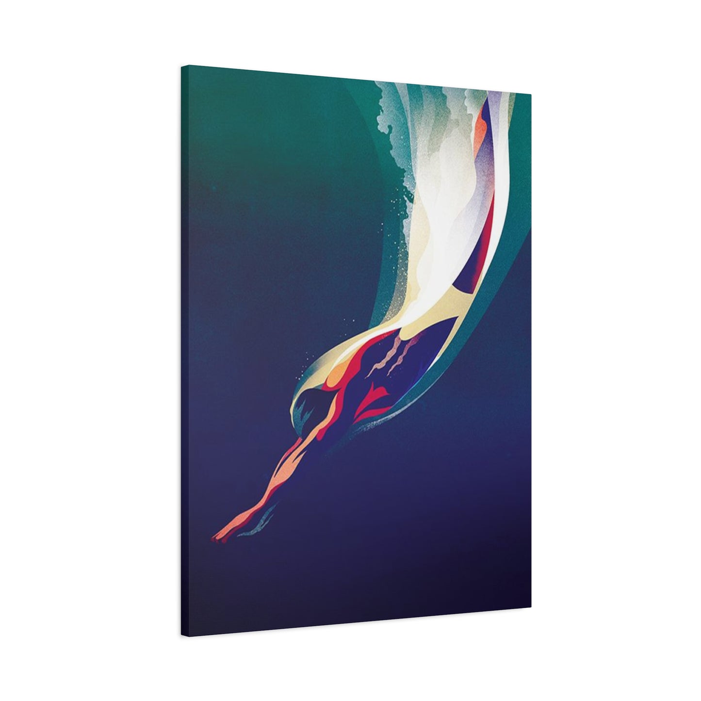 Wave Diving Poster Wall Art & Canvas Prints