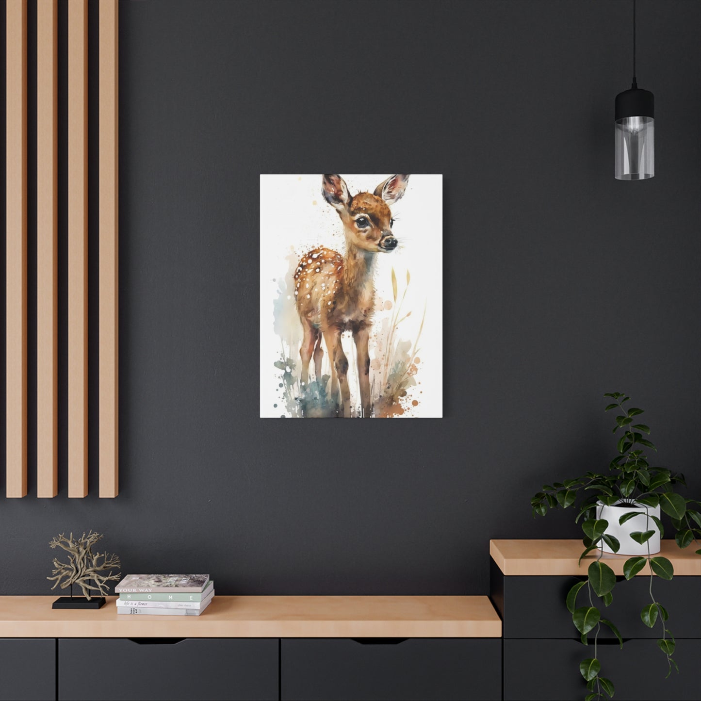 Baby Deer Watercolor Wall Art & Canvas Prints