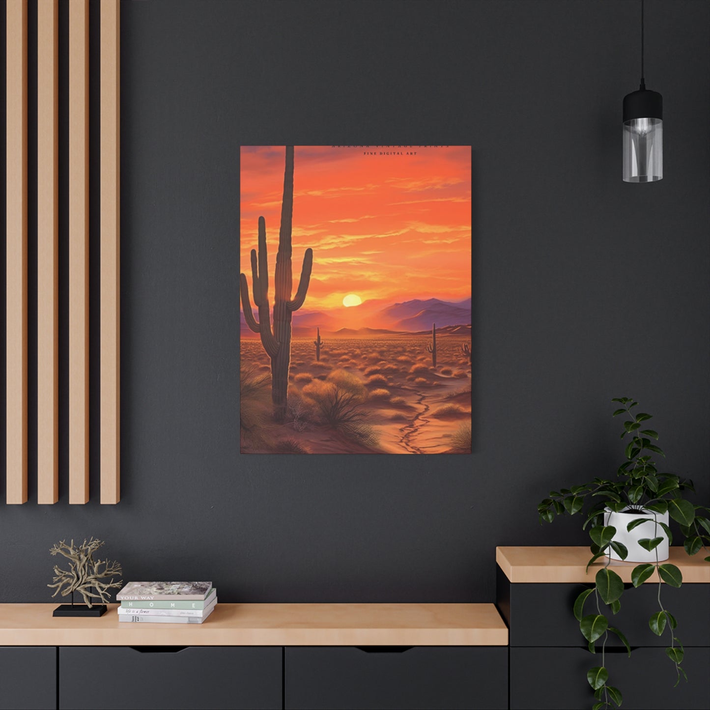 Abstract Arizona Cactus Sunset Wall Art & Canvas Prints
