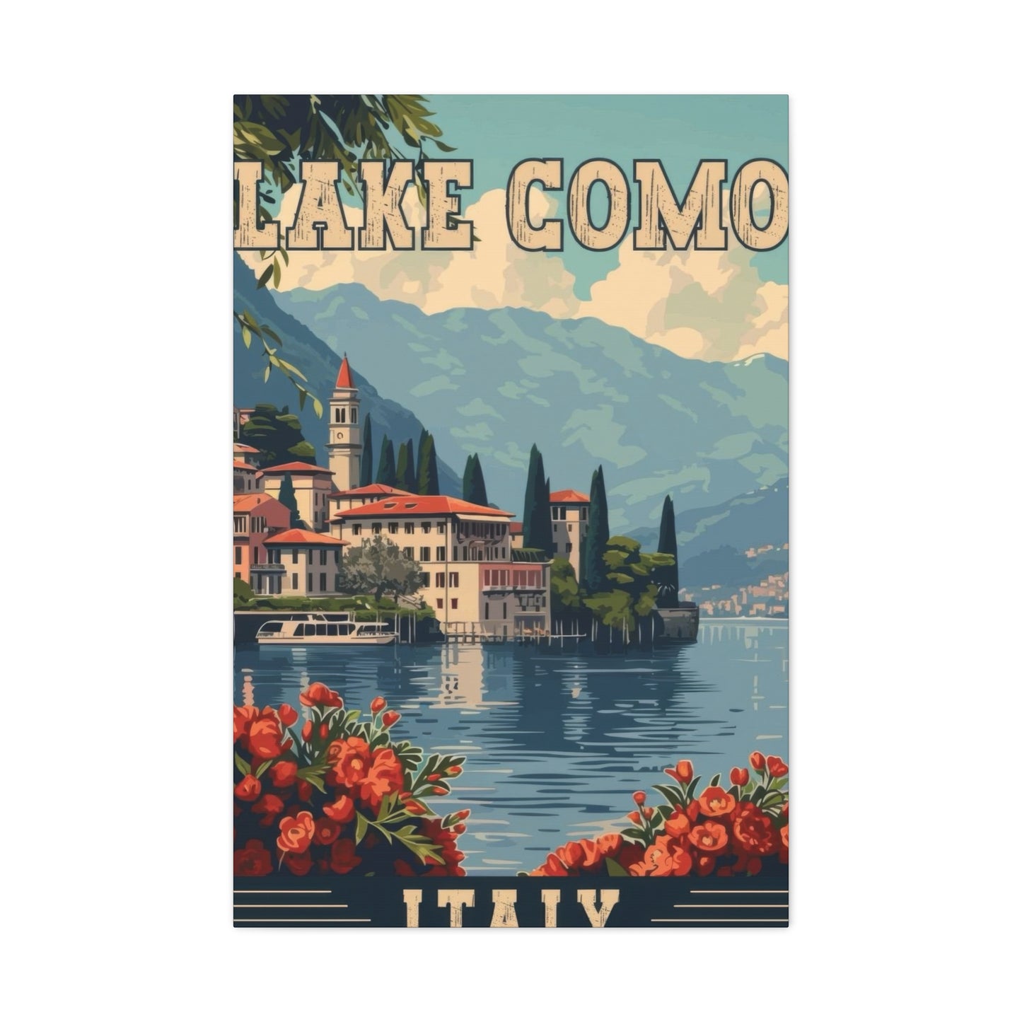 Lake Como Italy Vintage Wall Art & Canvas Prints