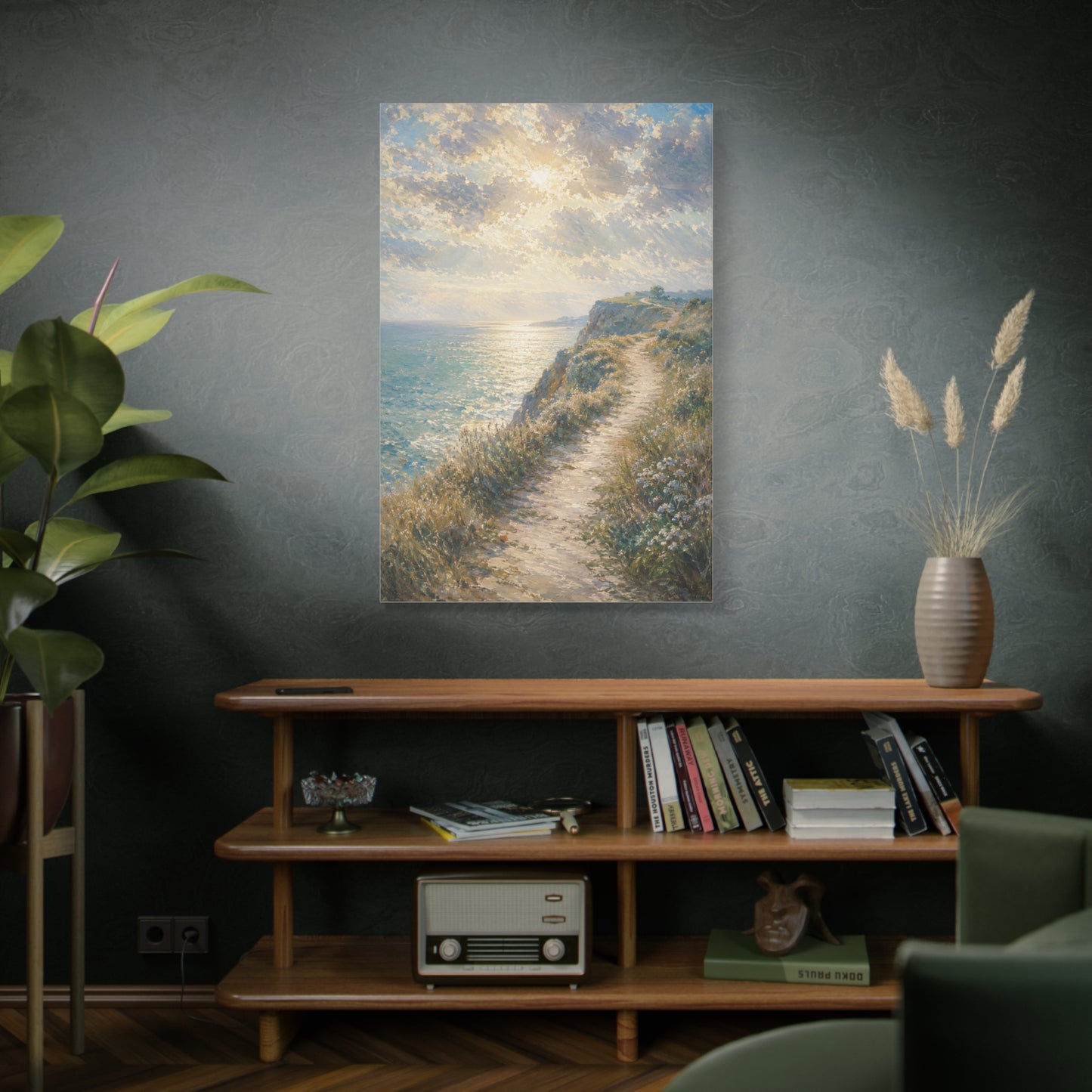 Psalm 27 Coastal Light Scripture Wall Art & Canvas Print