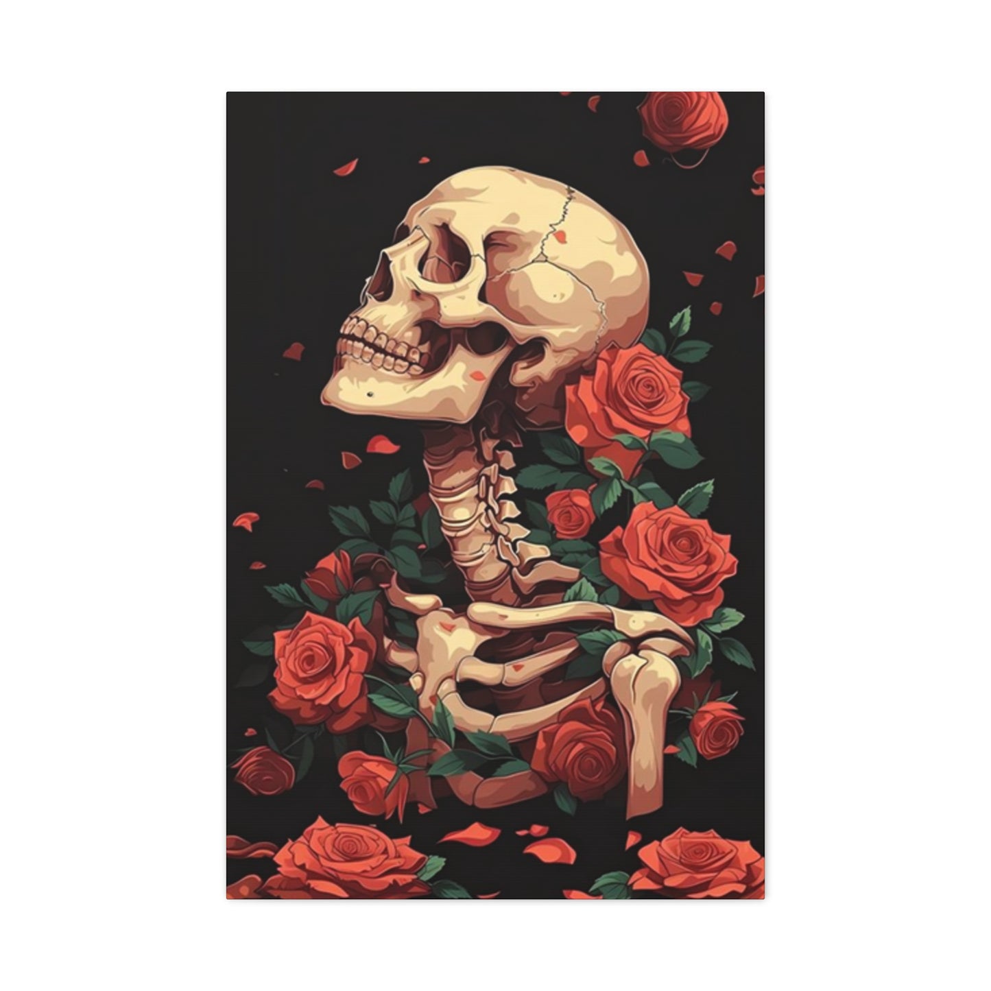 Rose & Skeleton Poster Wall Art & Canvas Prints
