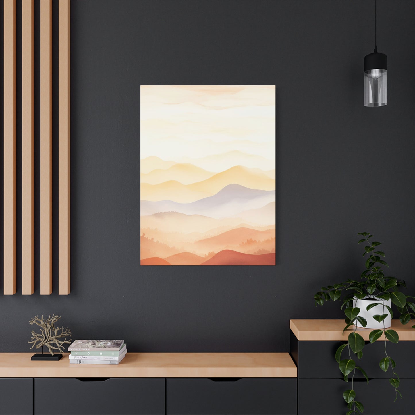Warm Mountain Range Earth Tones Wall Art & Canvas Prints