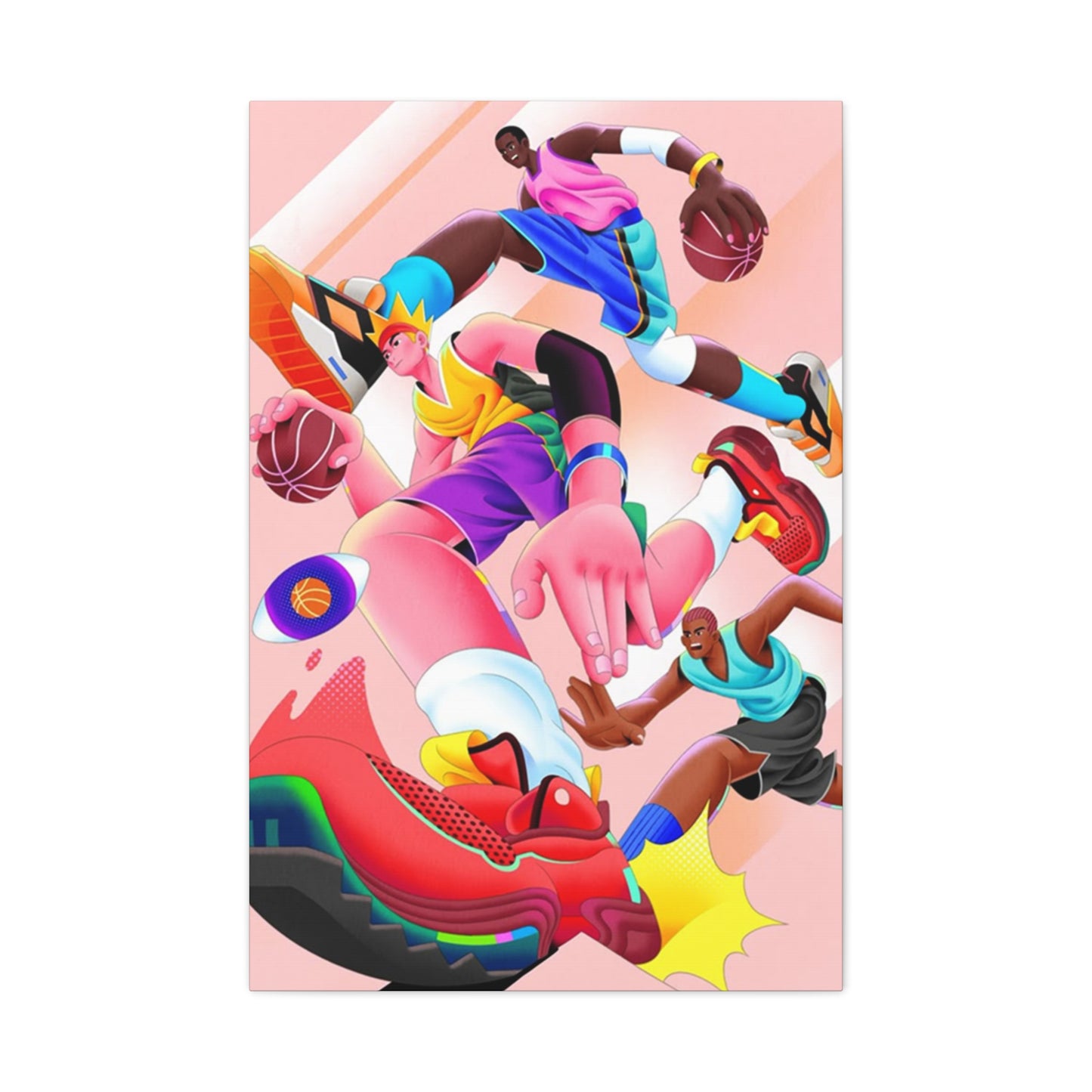 Basketball Illustration Poster Wall Art & Canvas Prints