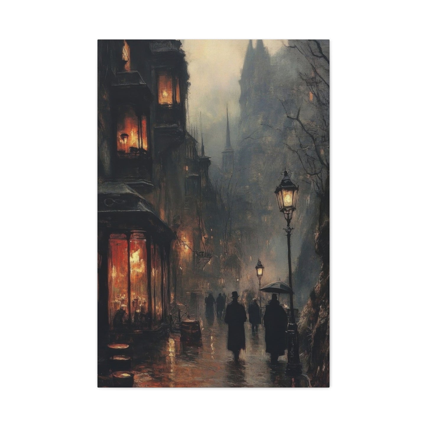 Warm Lit Street Dark Wall Art & Canvas Prints