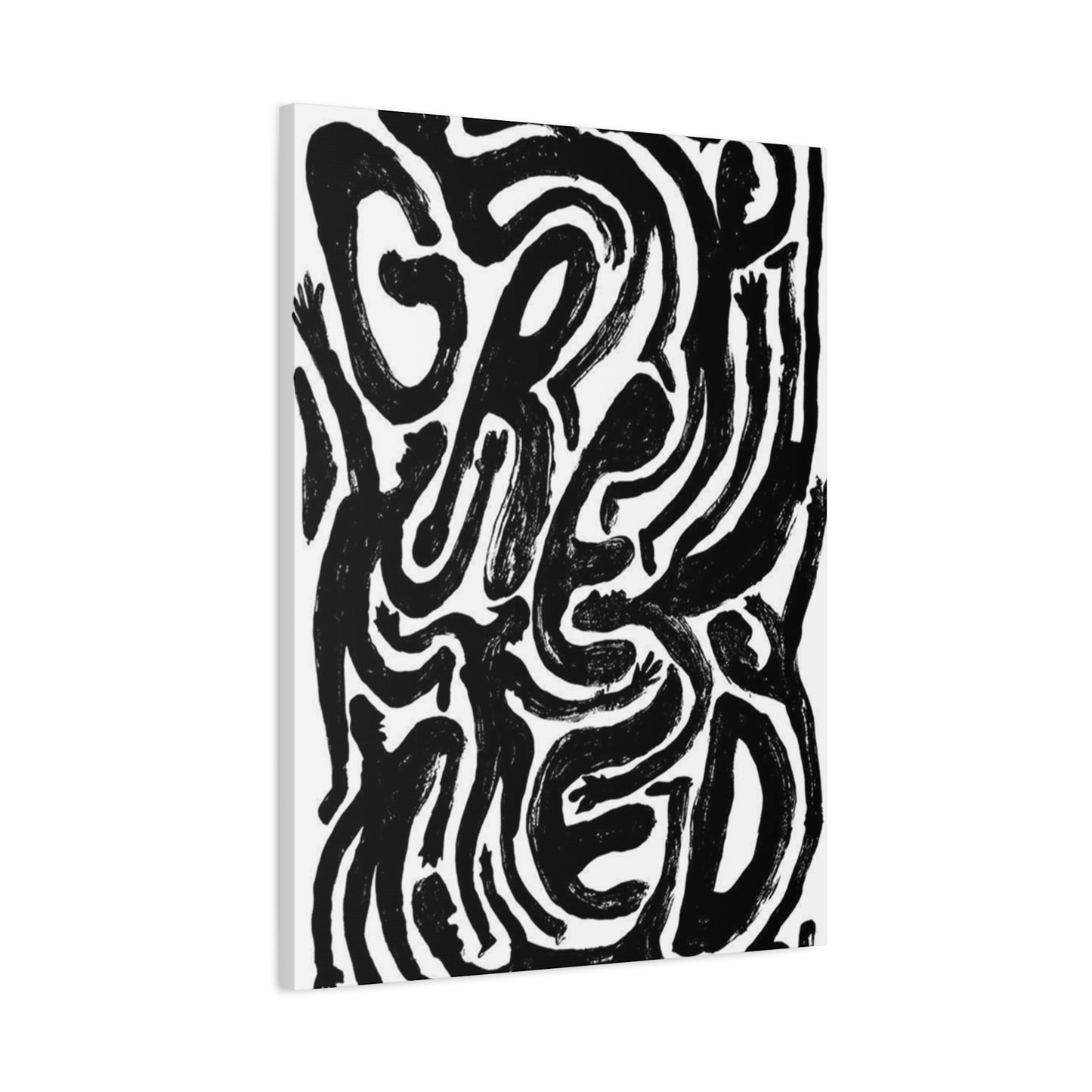 Black & White Greed Wall Art & Canvas Prints