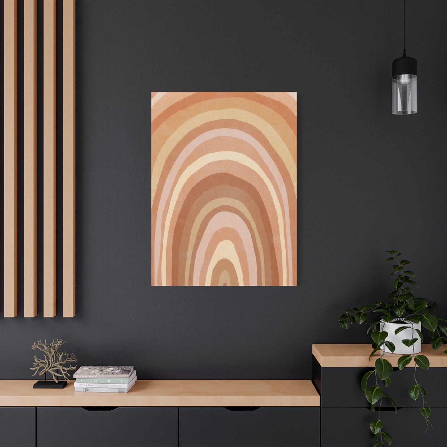 Warm Concentrix Curves Earth Tones Wall Art & Canvas Prints