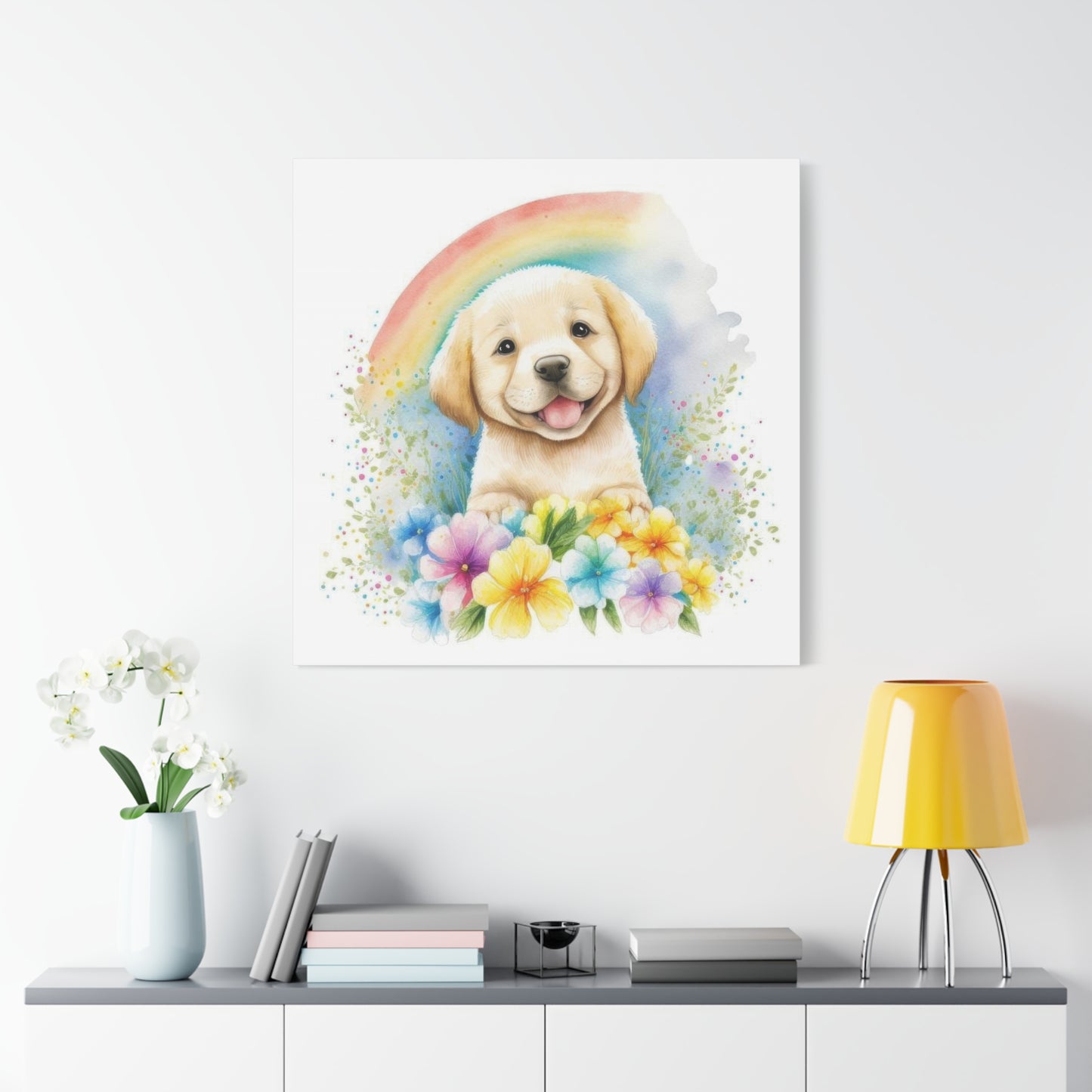 Happy Labrador Puppy Dog Wall Art & Canvas Prints