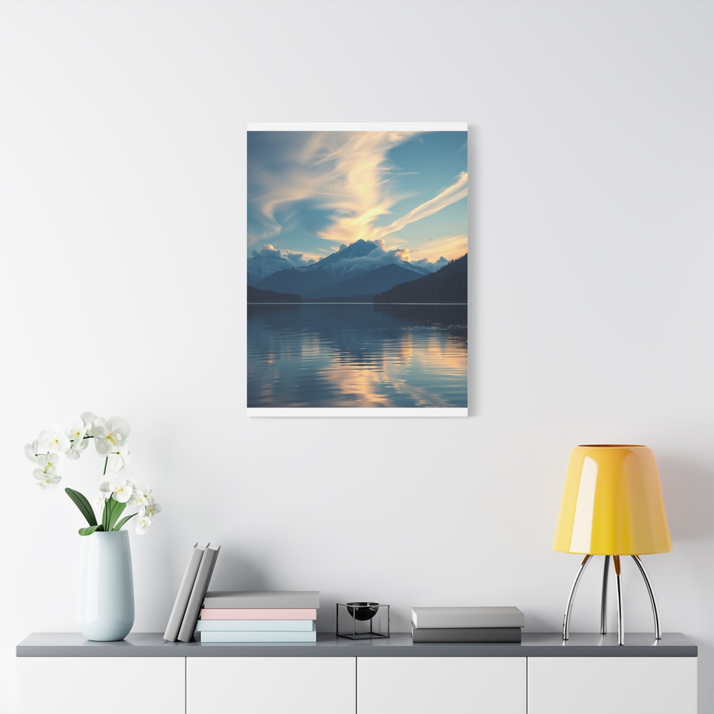 Premium Lake Canvas Print: Tranquil Waters Wall Decor